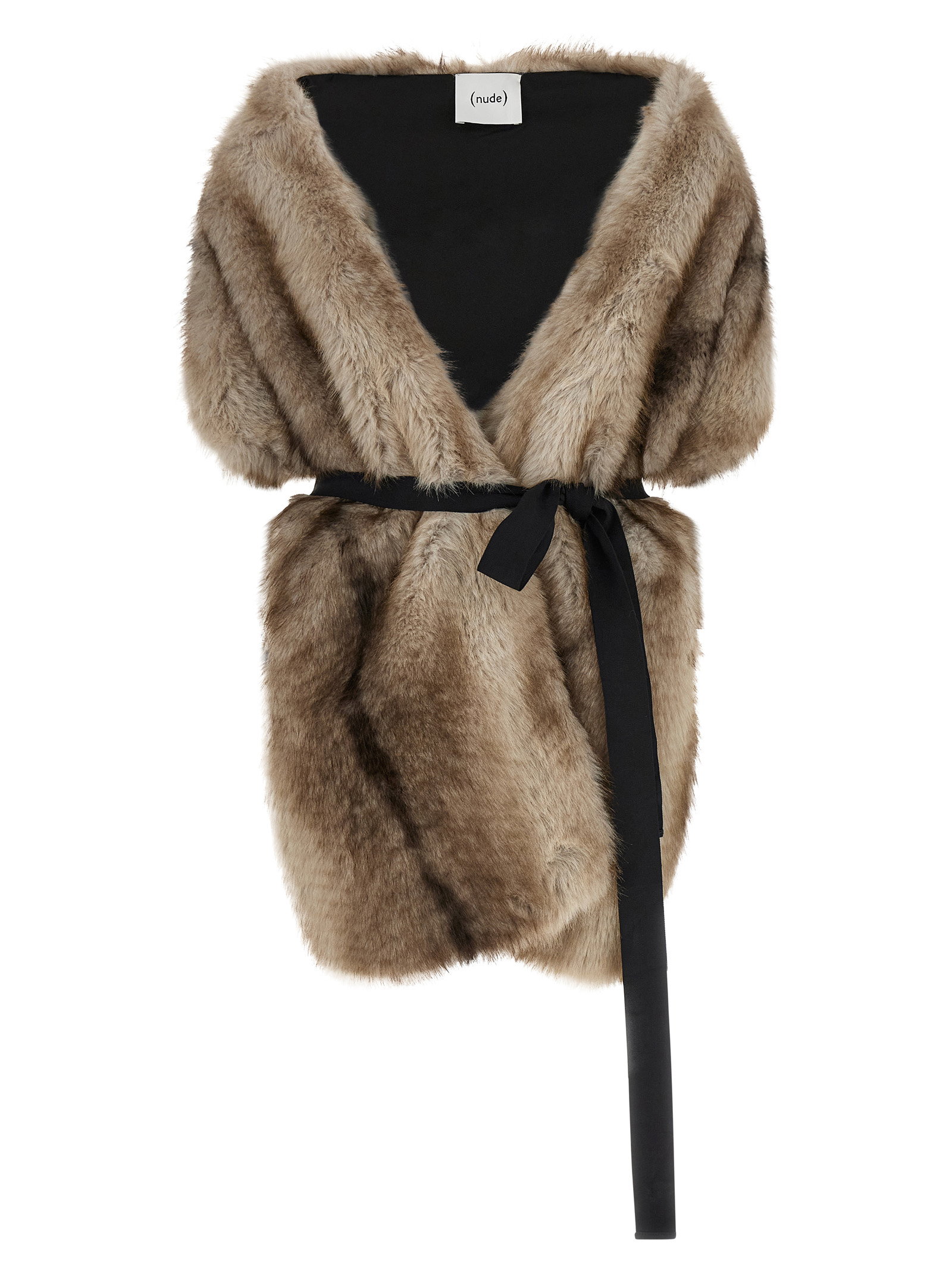 Nude Eco-fur Stole