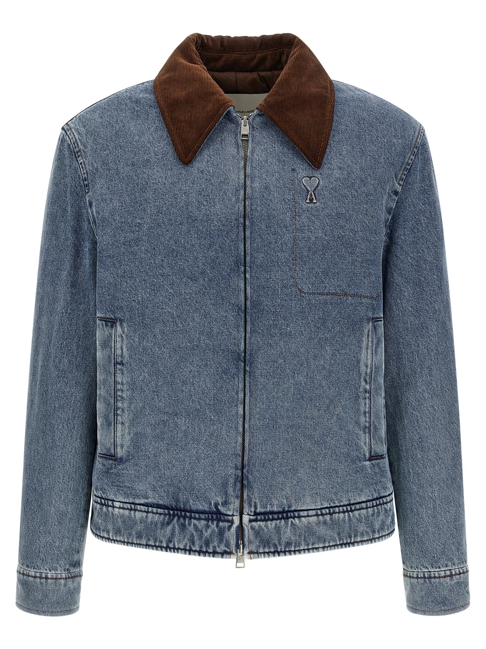 Ami Paris Ami De Cœur Denim Jacket