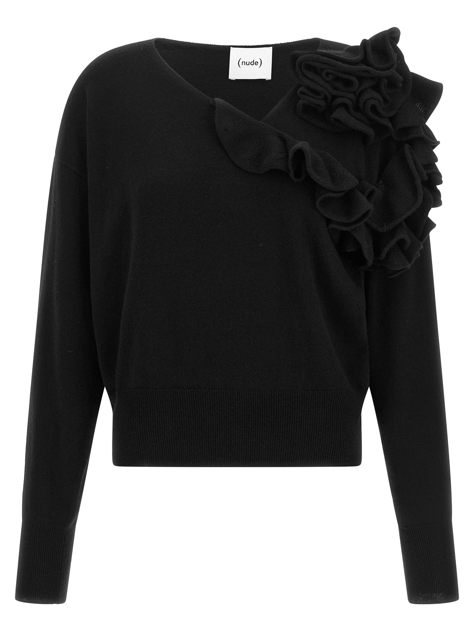 Nude Ruffled Sweater