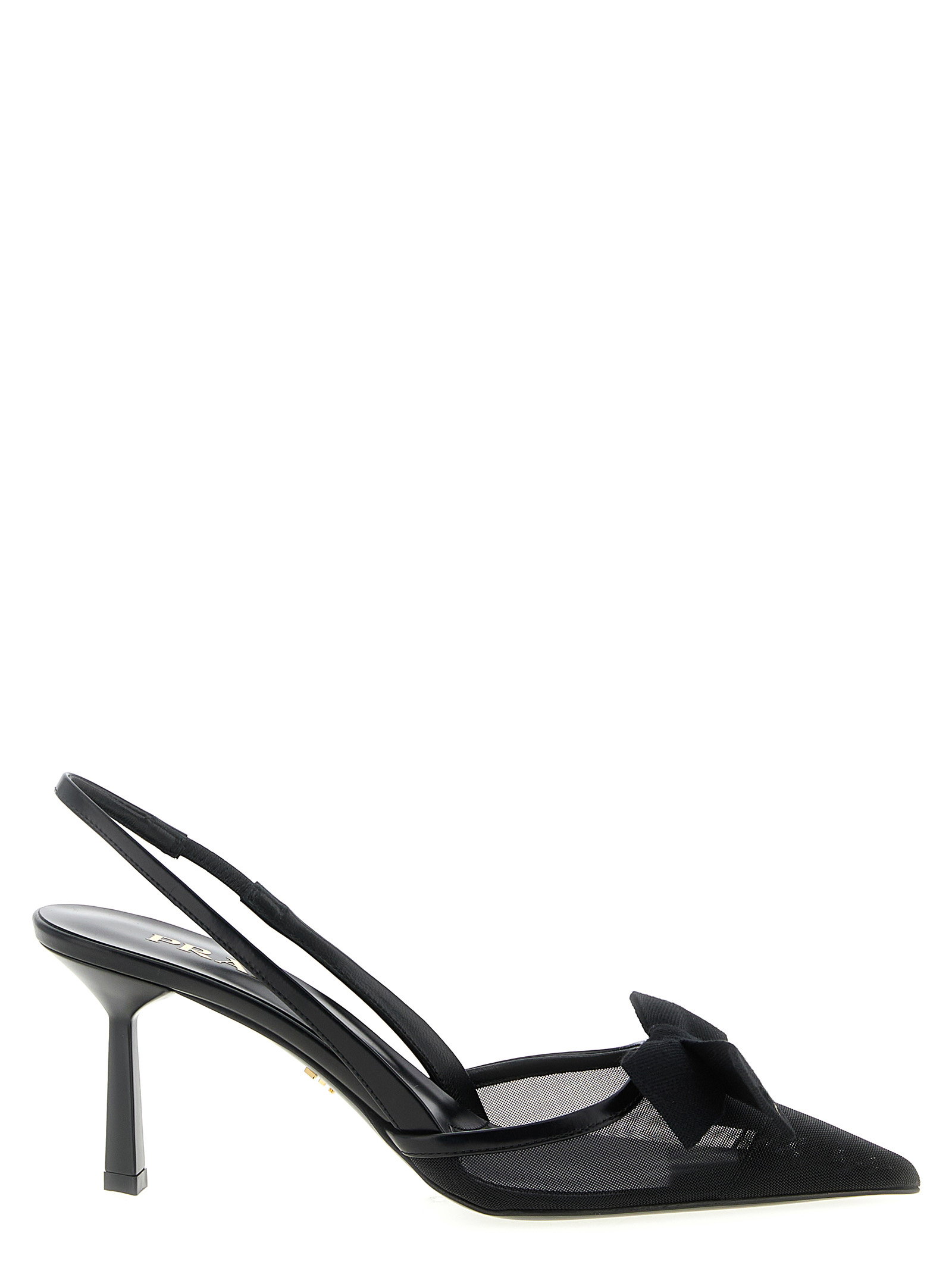 Prada Mesh Slingback With Bow