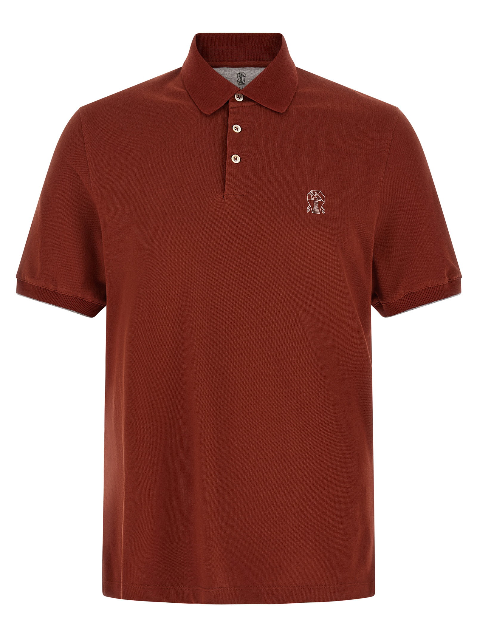 Brunello Cucinelli Logo Embroidery Polo Shirt