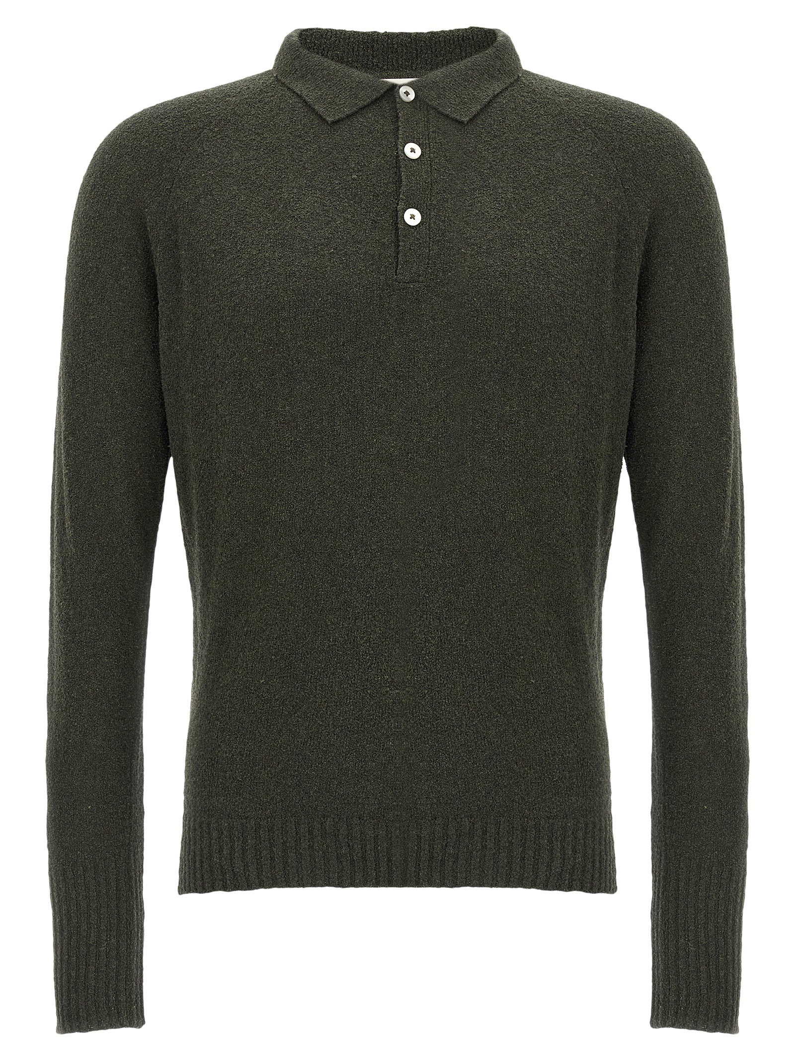 Ma'ry'ya Bouclé Cotton Polo Shirt