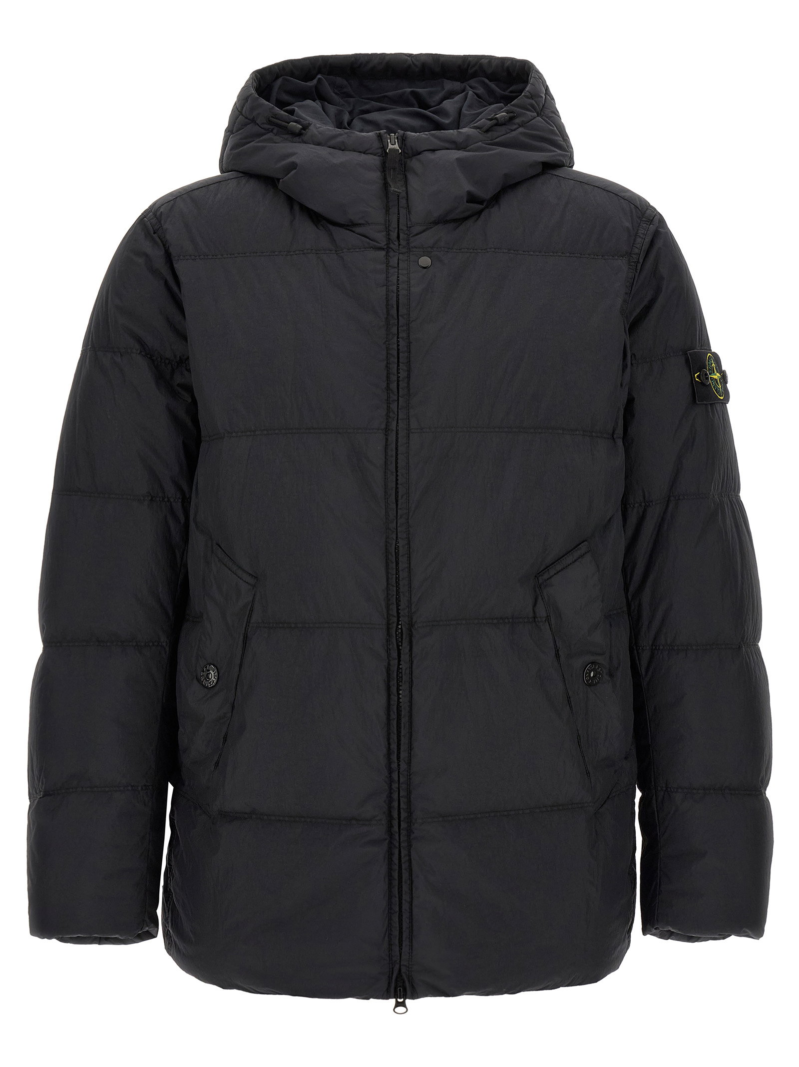 Stone Island Ruffled Effect Down Jacket