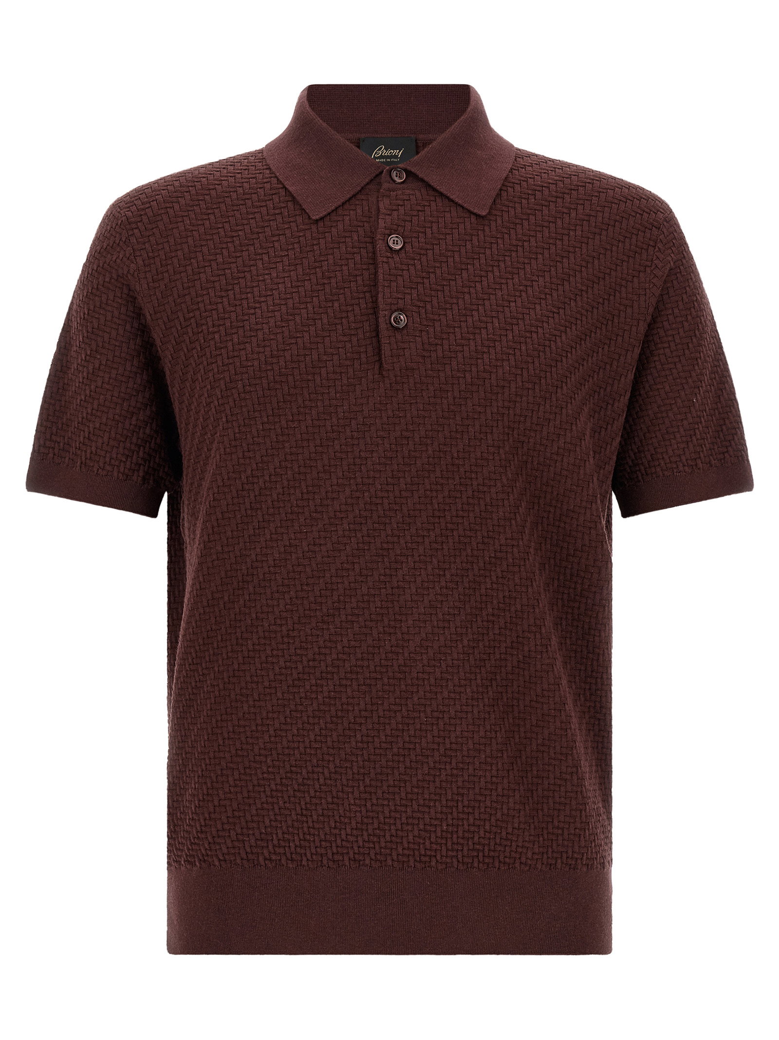 Brioni Trama Weaving Polo