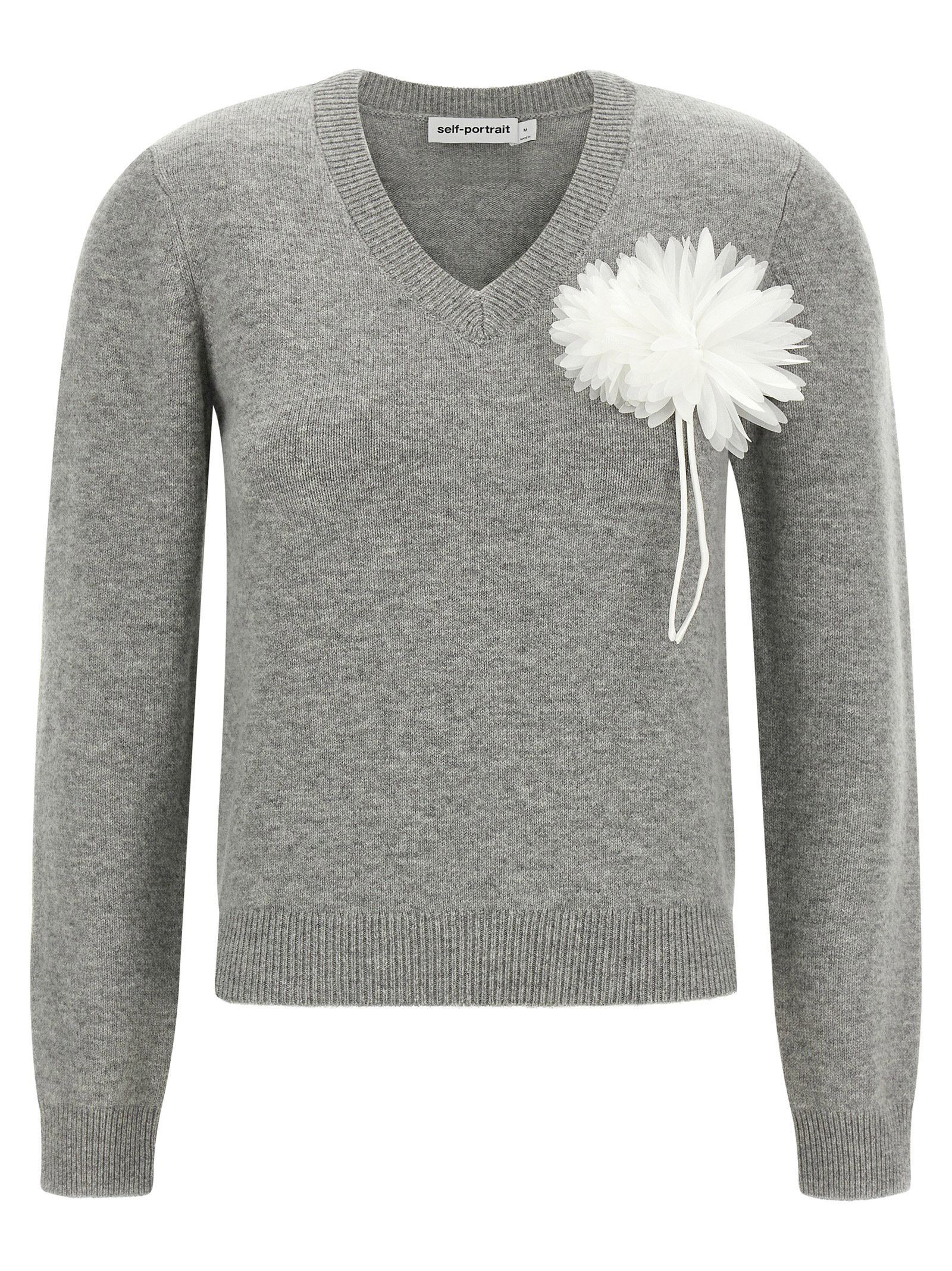 Self-Portrait Fiore Pin Sweater