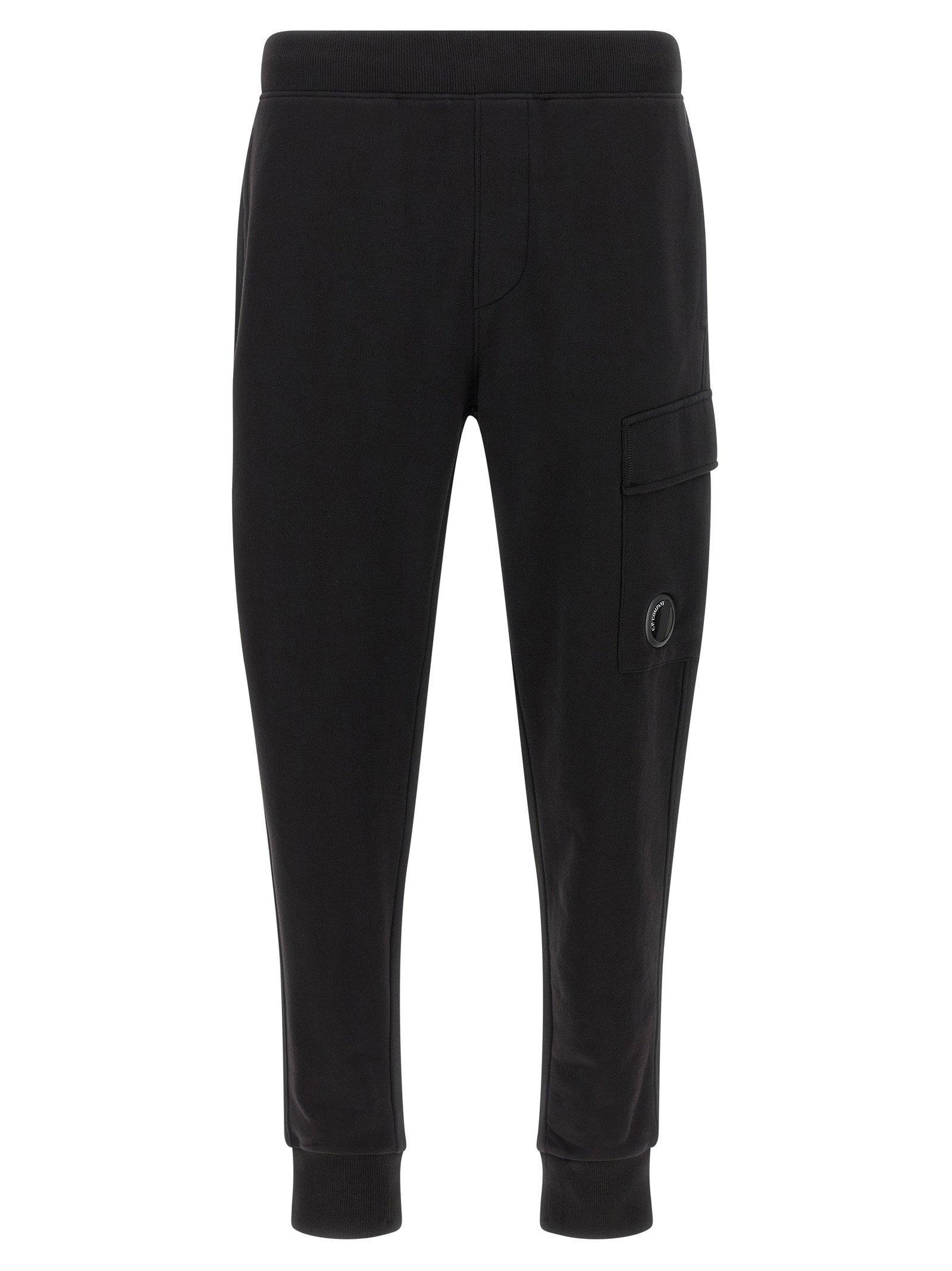 C.p. Company Diagonal Raised Fleece Pants With Lens Detail