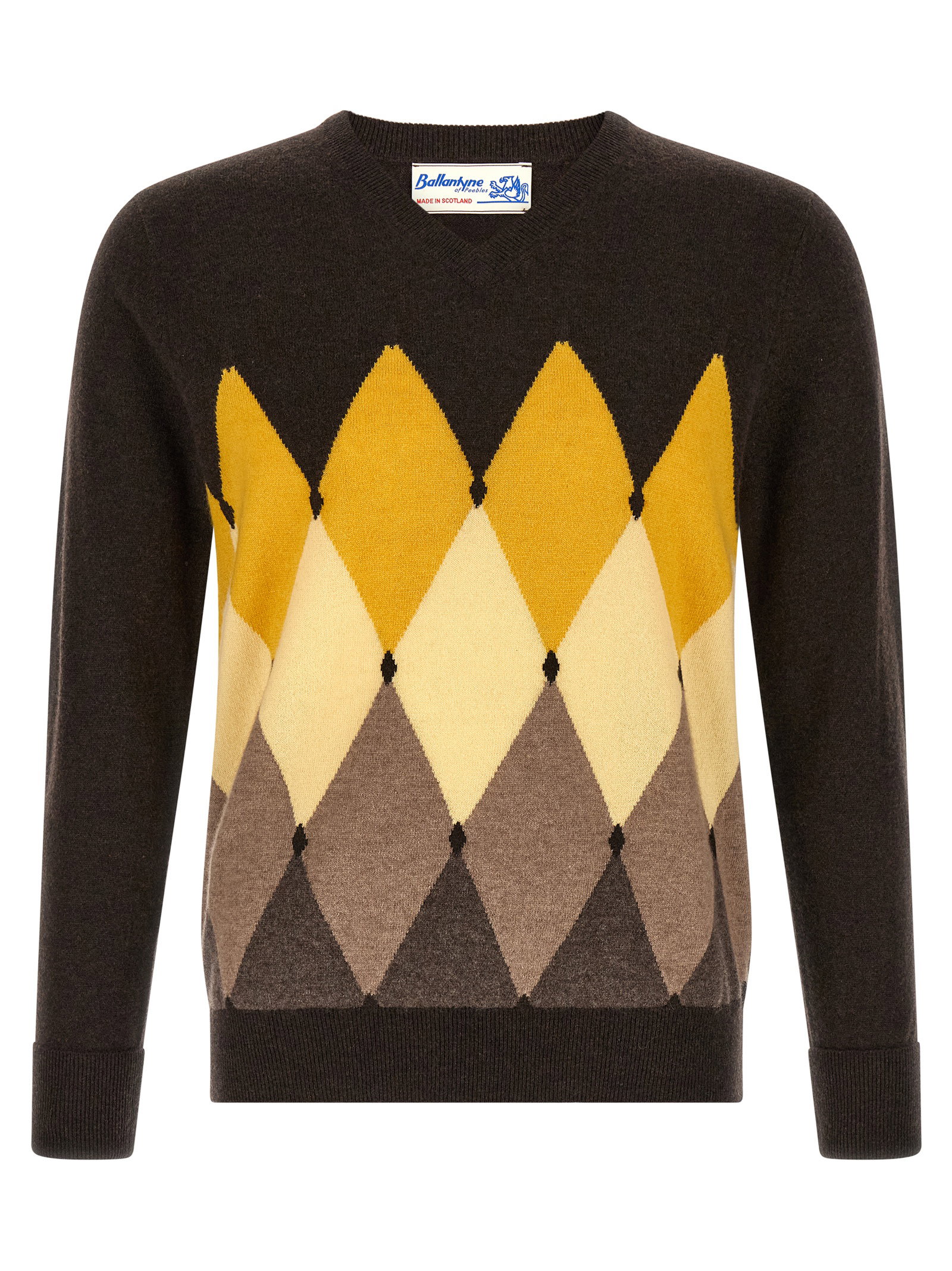 Ballantyne Classic Diamond Intarsia Sweater
