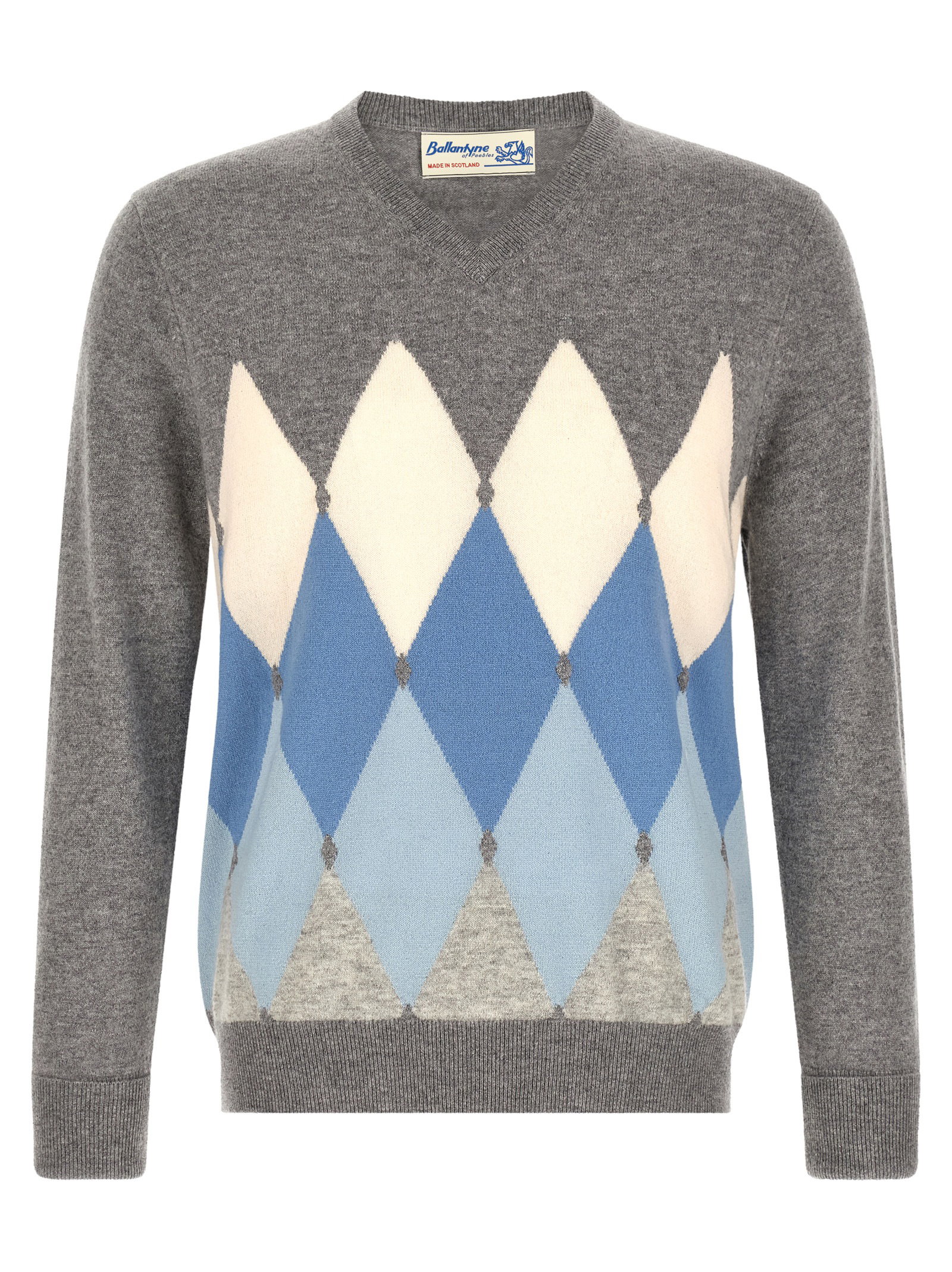 Ballantyne Classic Diamond Intarsia Sweater