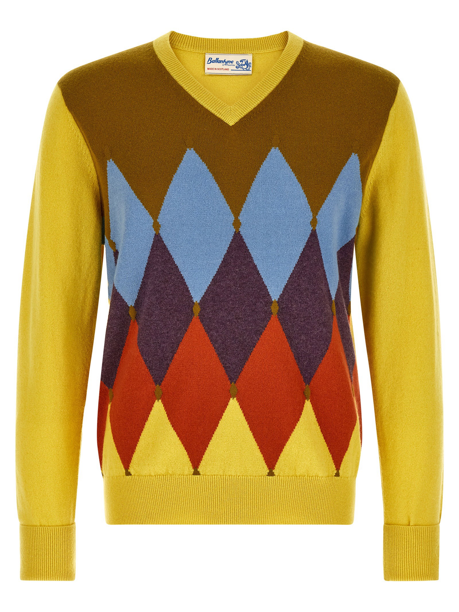 Ballantyne Classic Diamond Intarsia Sweater