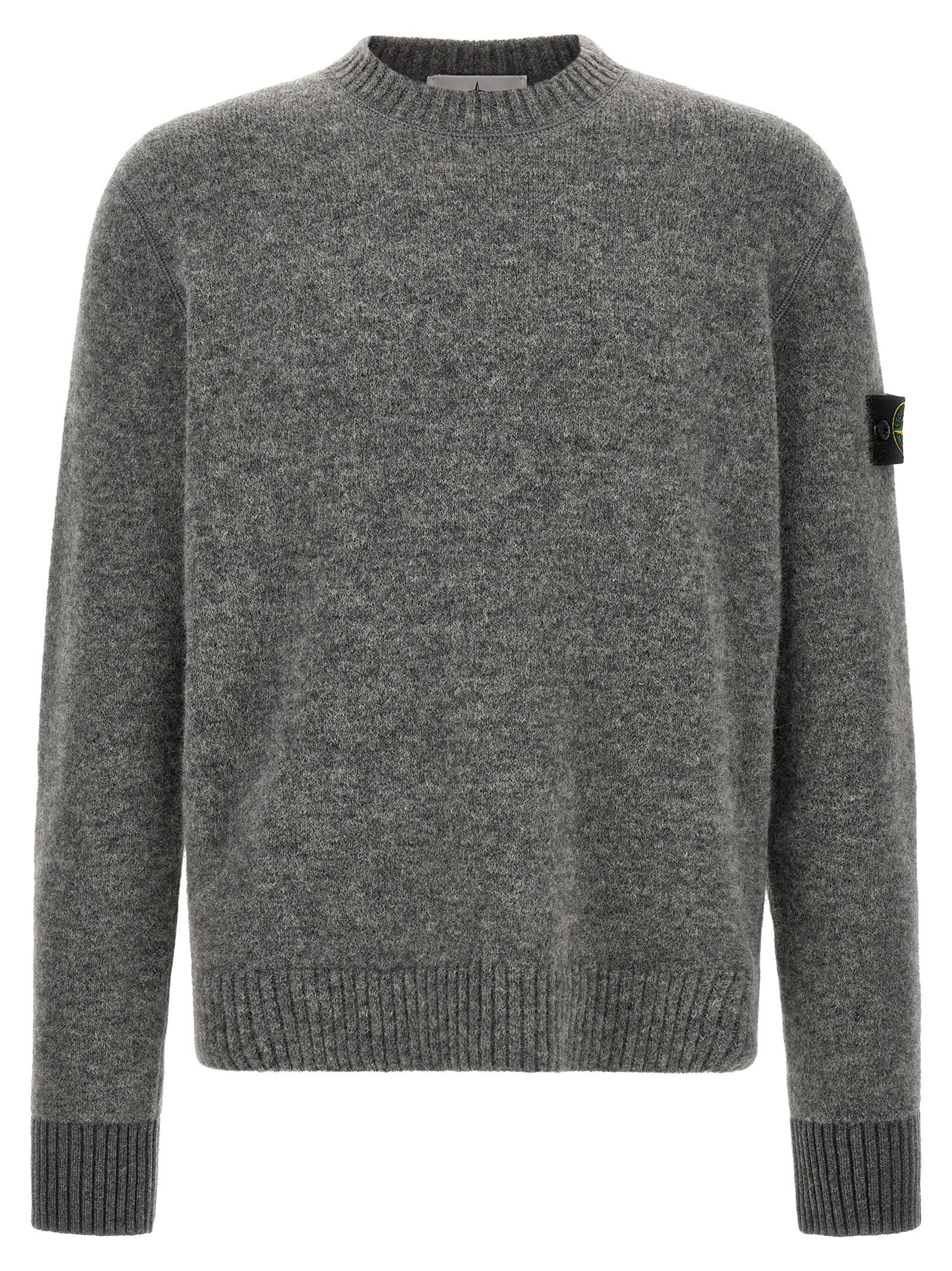 Stone Island 5100050 Crew Neck Sweater With Logo Badge