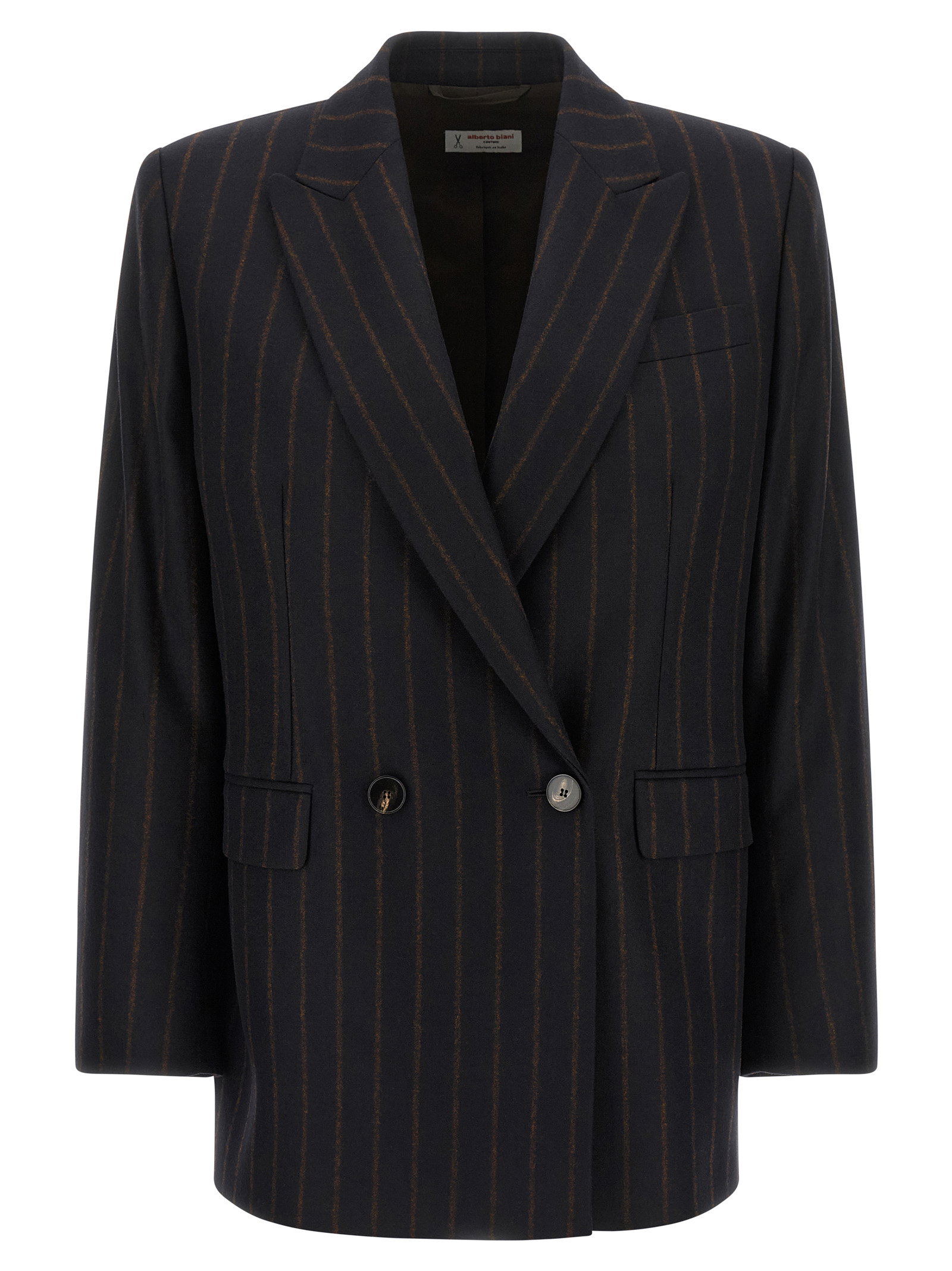 Alberto Biani Pinstripe Flannel Blazer