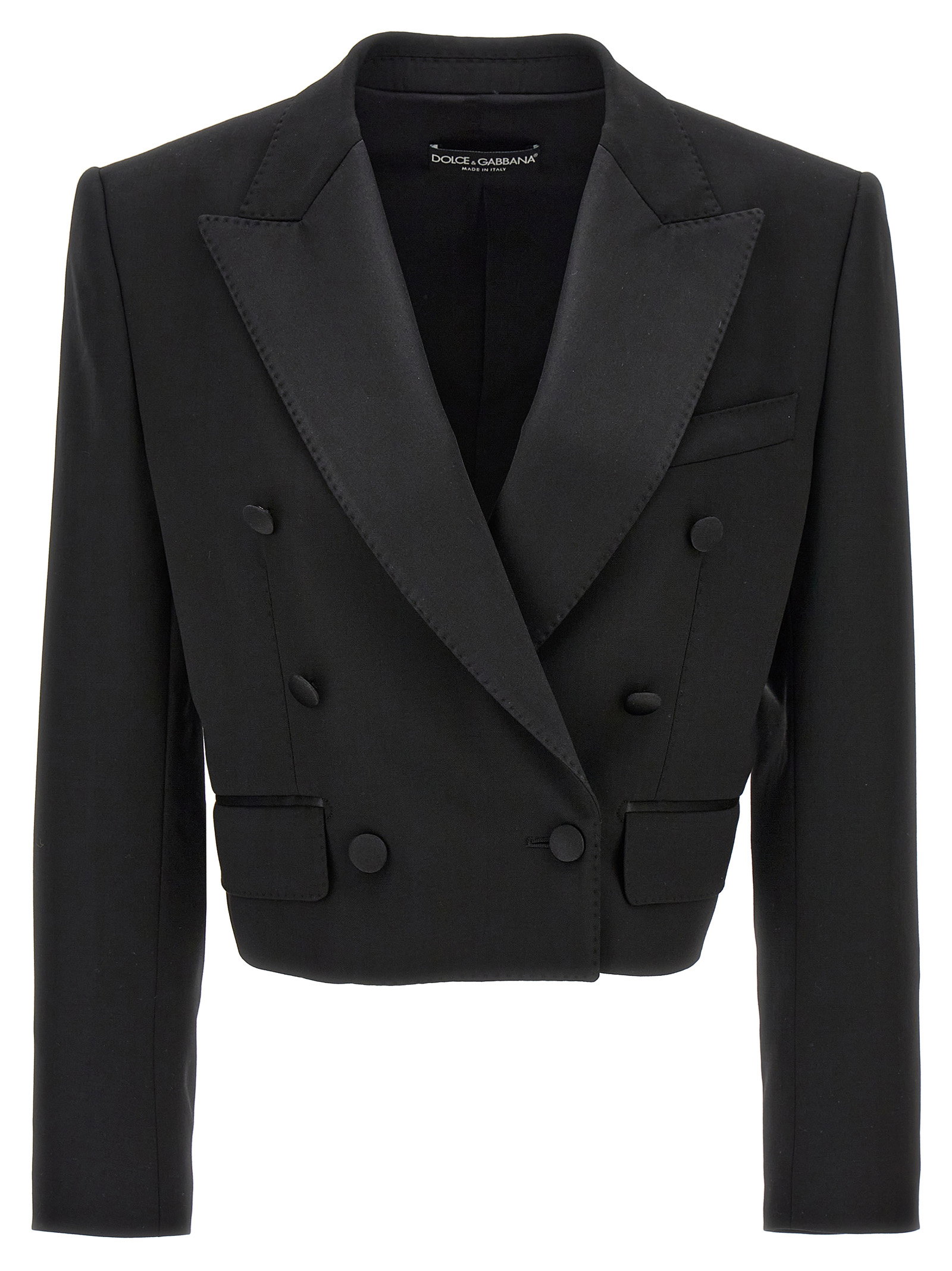 Dolce & Gabbana Tuxedo Crop Blazer