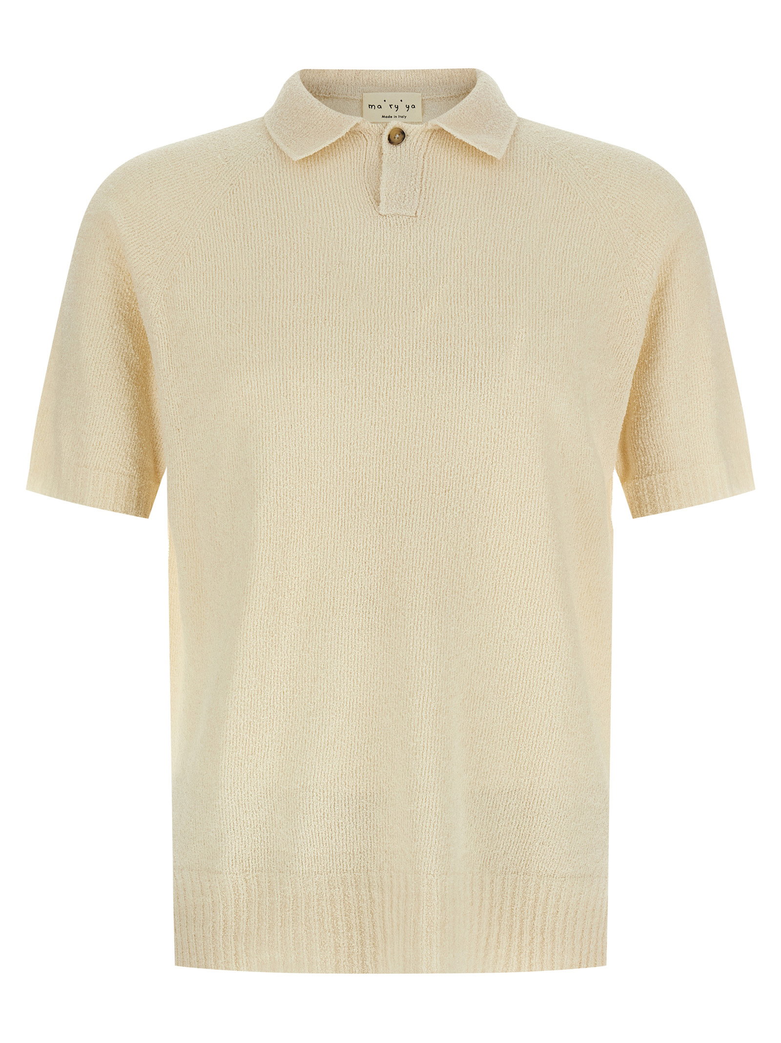 Ma'ry'ya Spongy Effect Polo Shirt