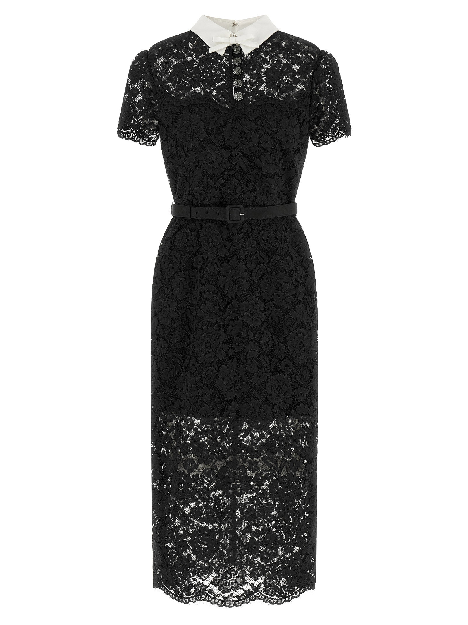 Self-Portrait Lace Dress With Collar