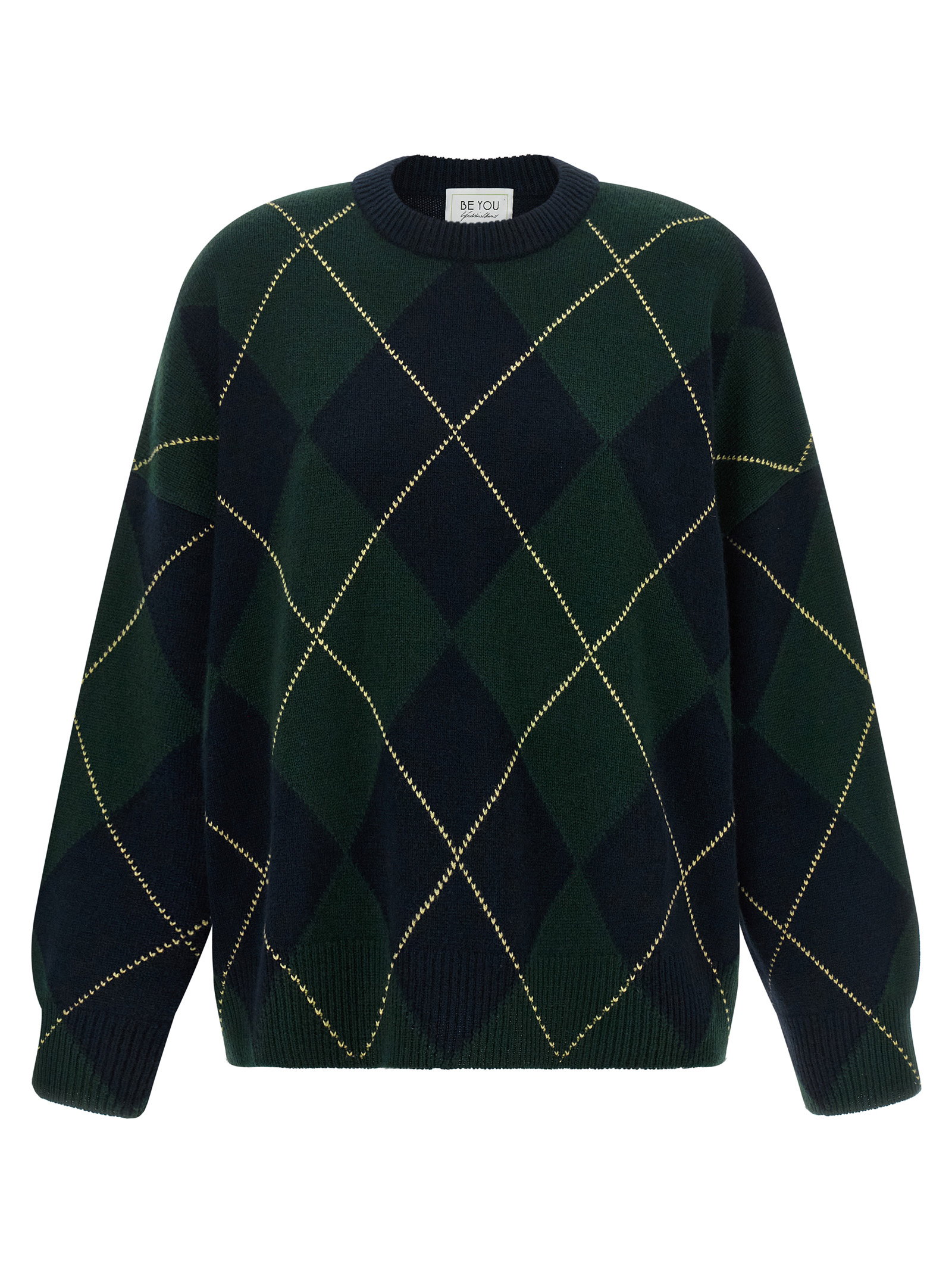 Be You Diamond-shaped Crew Neck Sweater