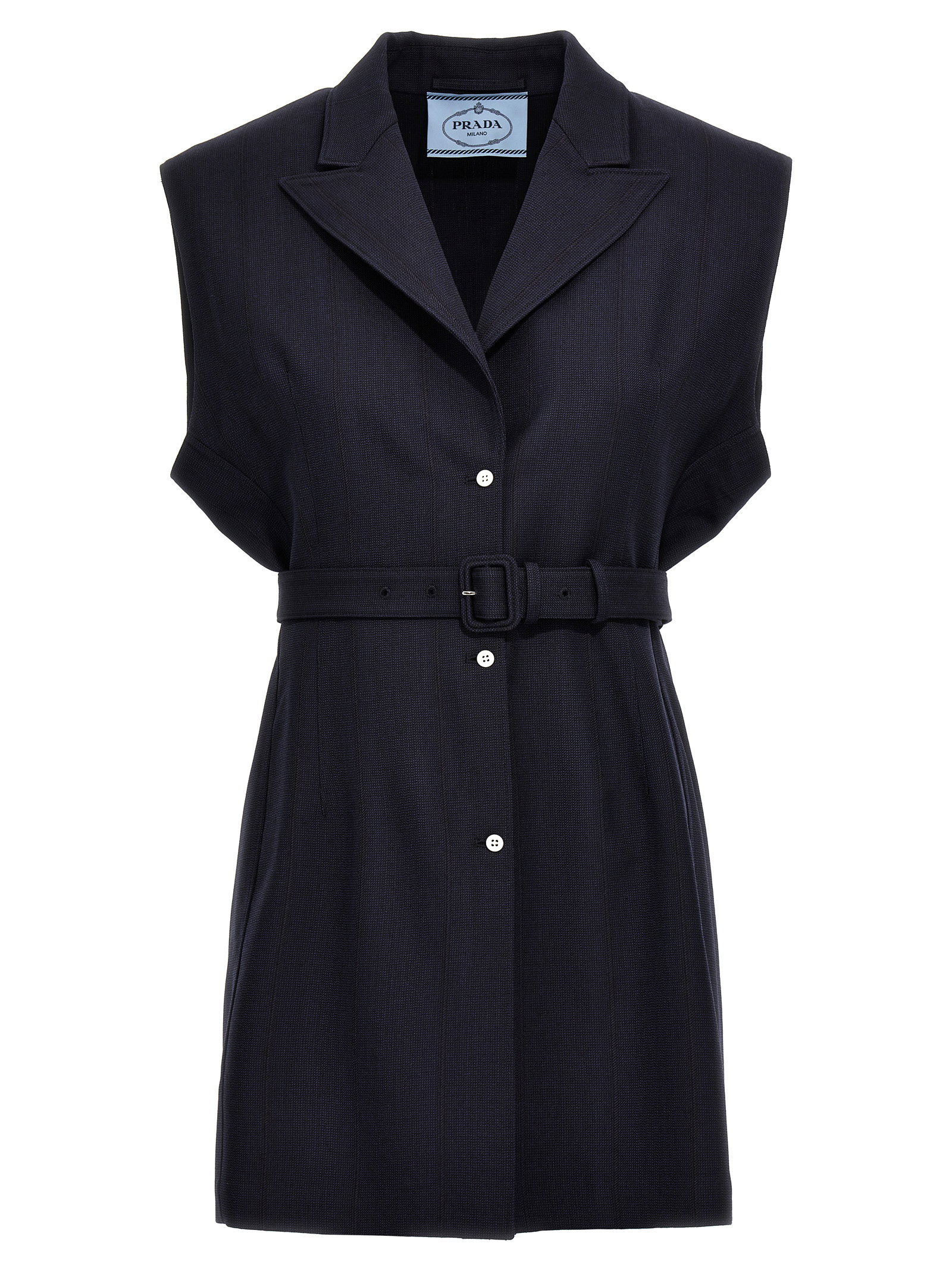Prada Belt Wool Vest