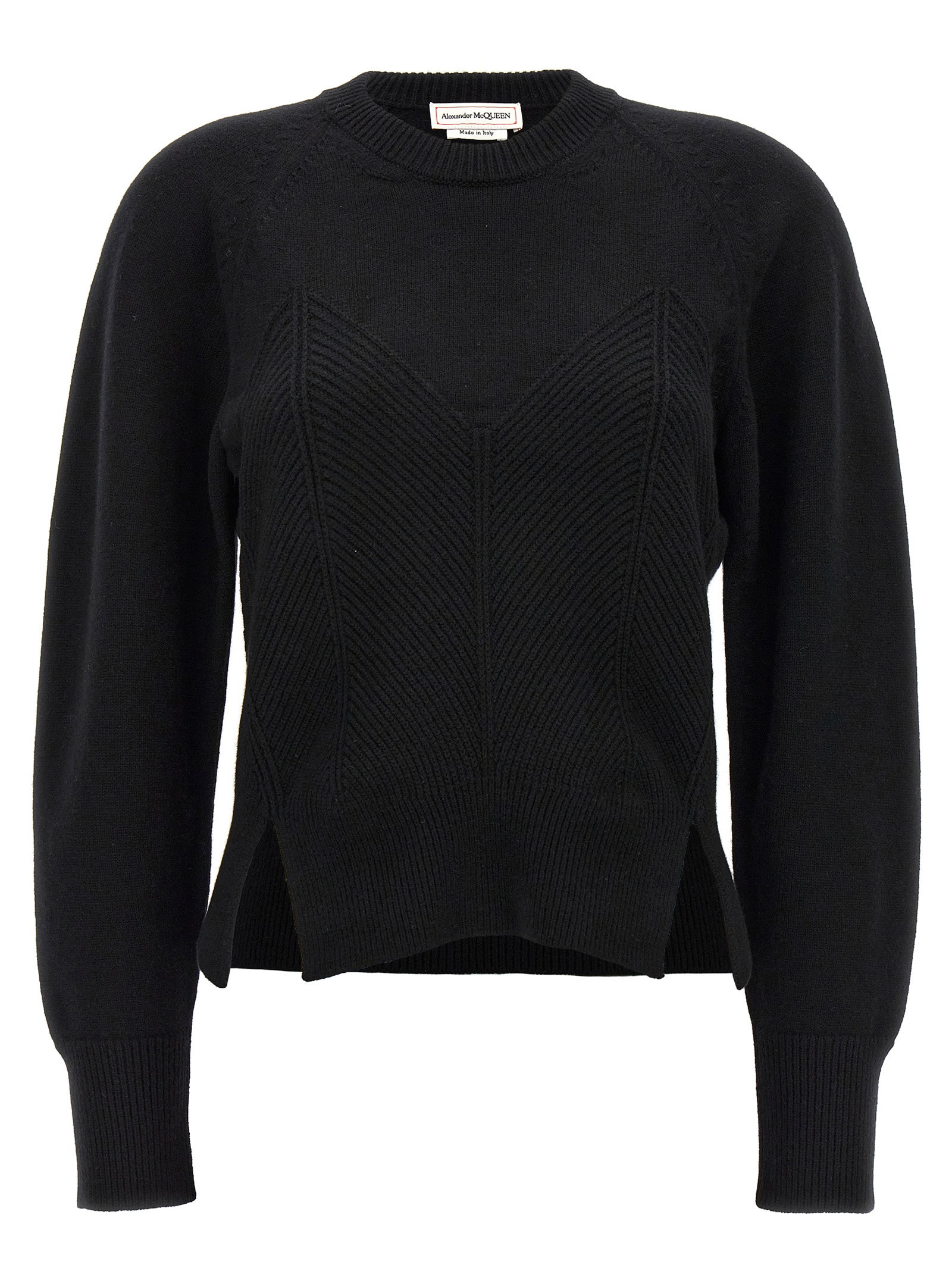 Alexander McQueen Chevron Corset Sweater