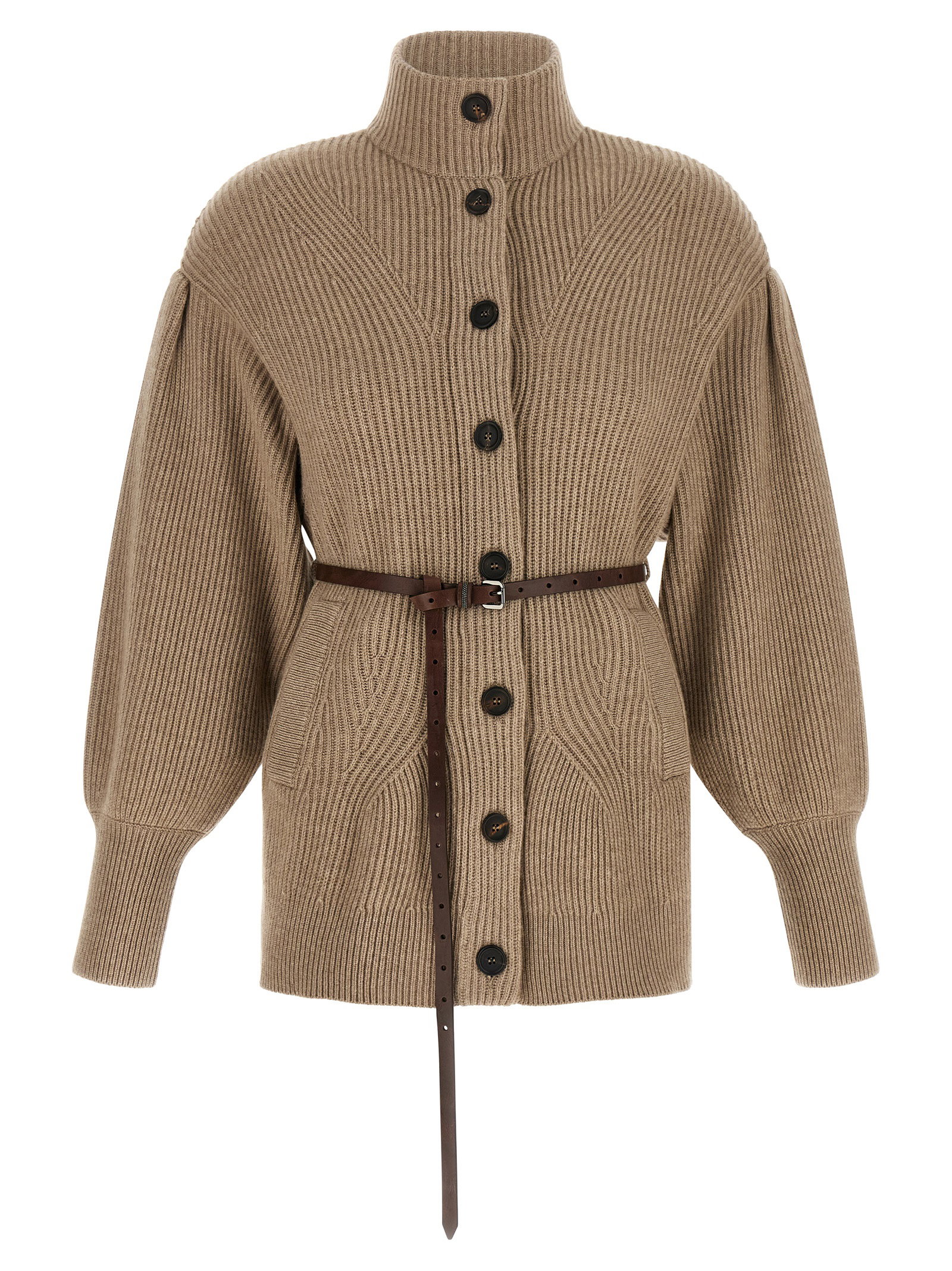 Brunello Cucinelli English Half-ribbed Cardigan