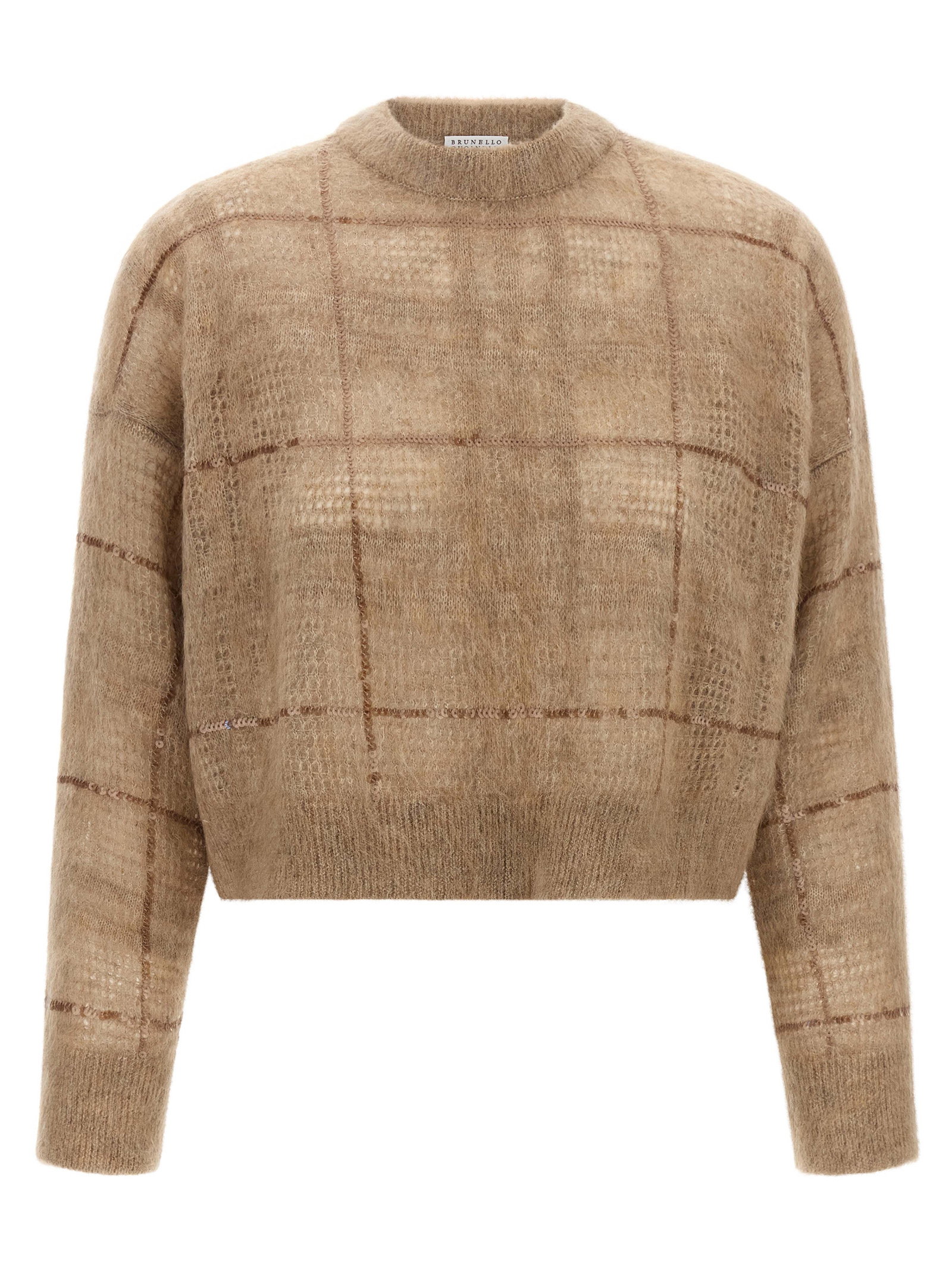 Brunello Cucinelli Sequin Check Sweater