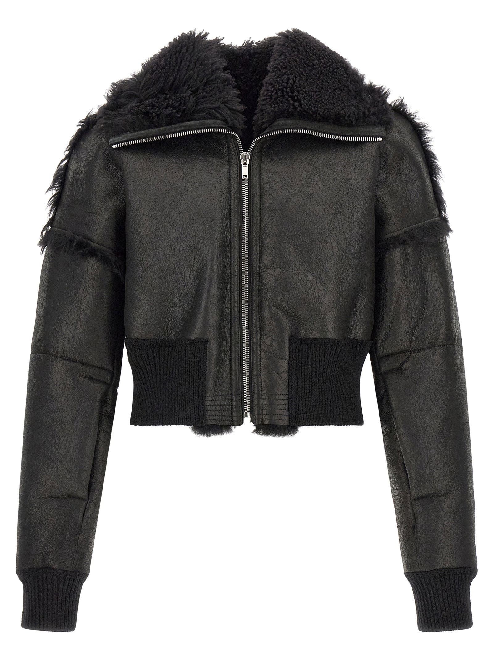 Rick Owens Flight Jkt Cropped Bomber Jacket