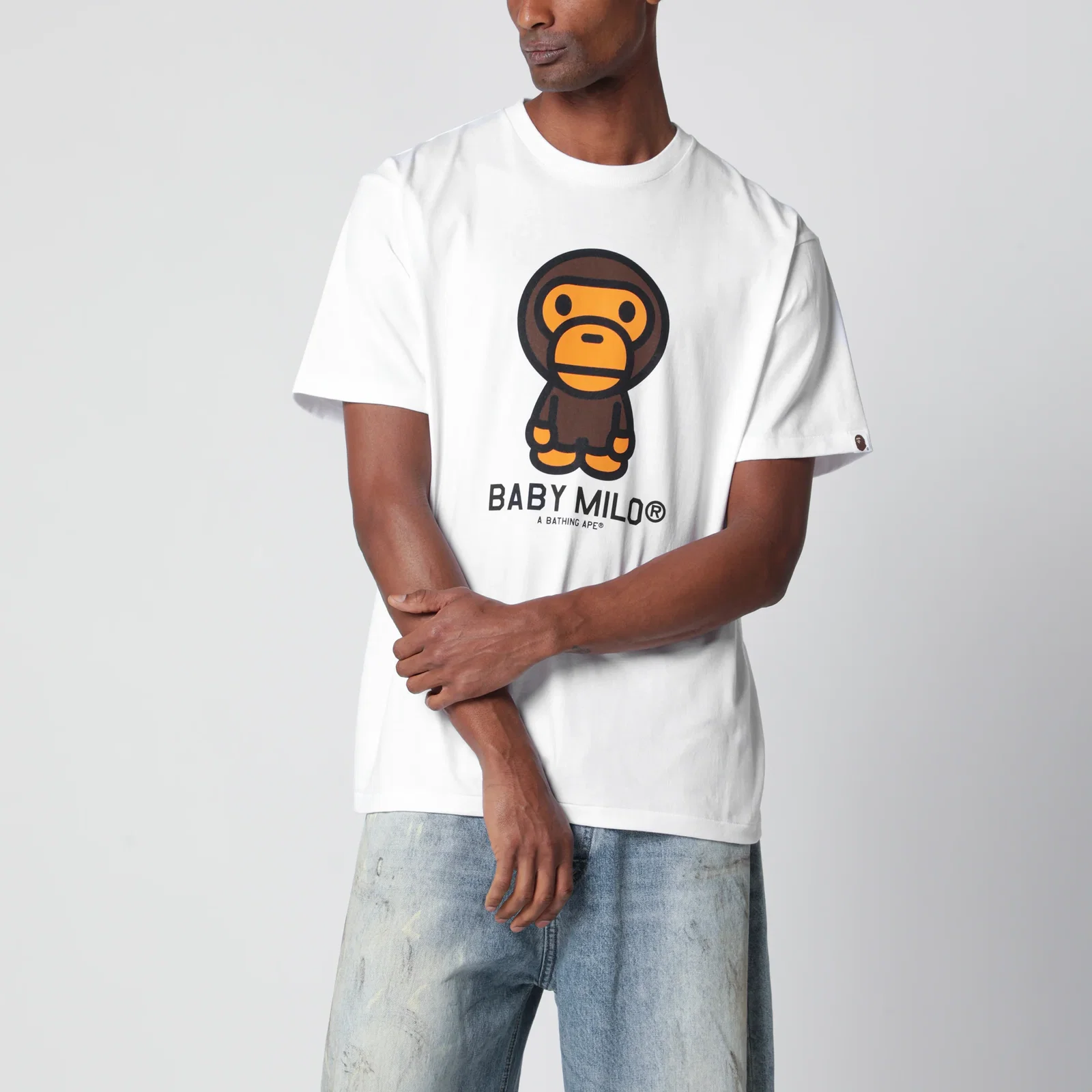 BAPE White T-shirt with Baby Milo print