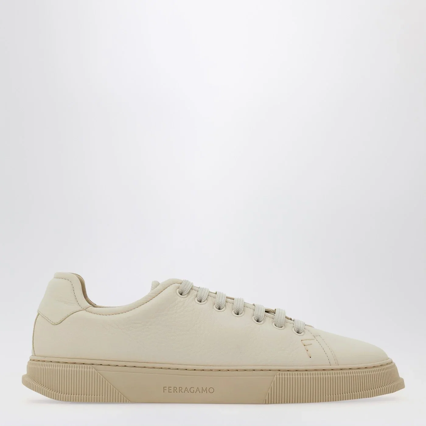 Ferragamo Mascarpone-colored leather Sneakers
