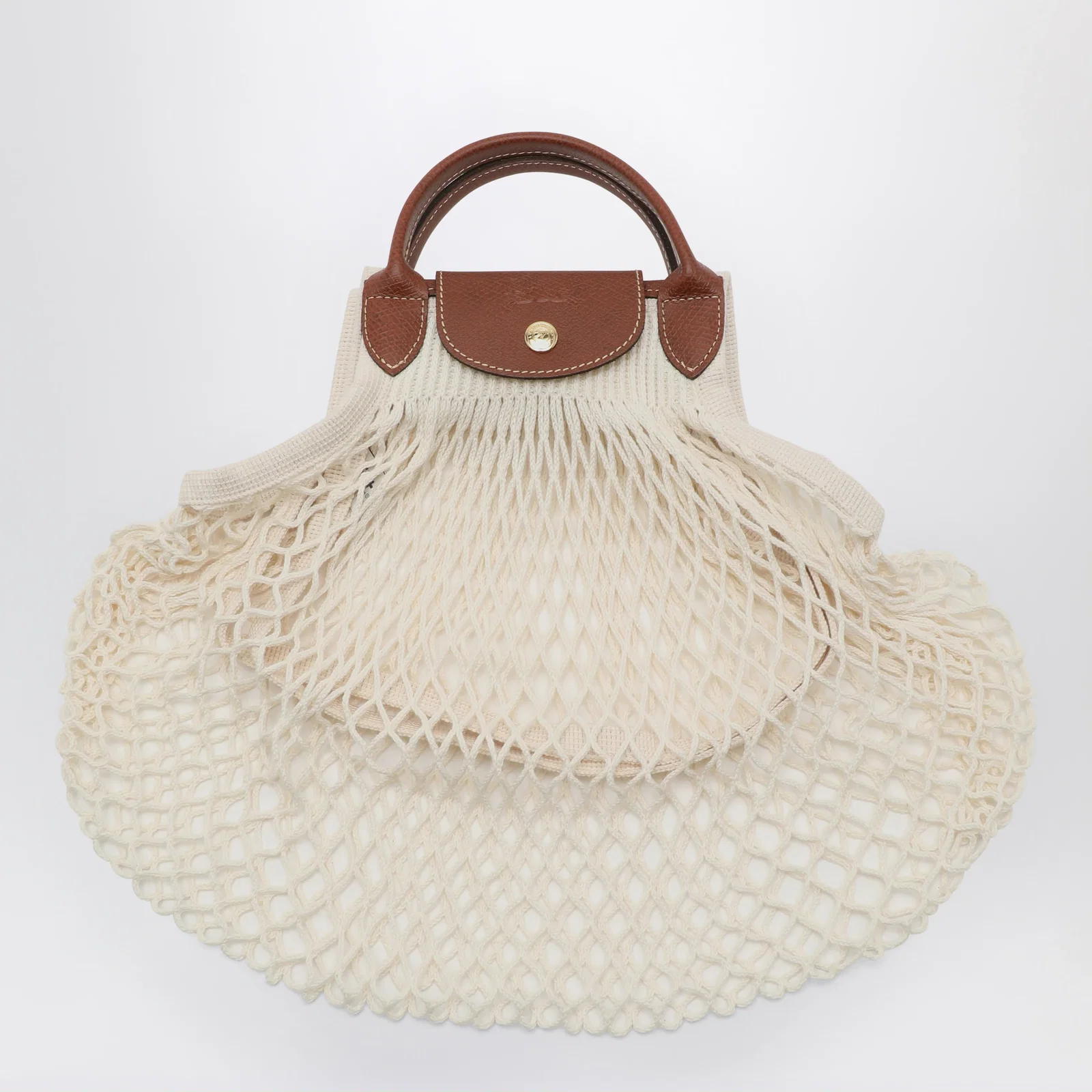 Longchamp Ecru La Pliage Filet small