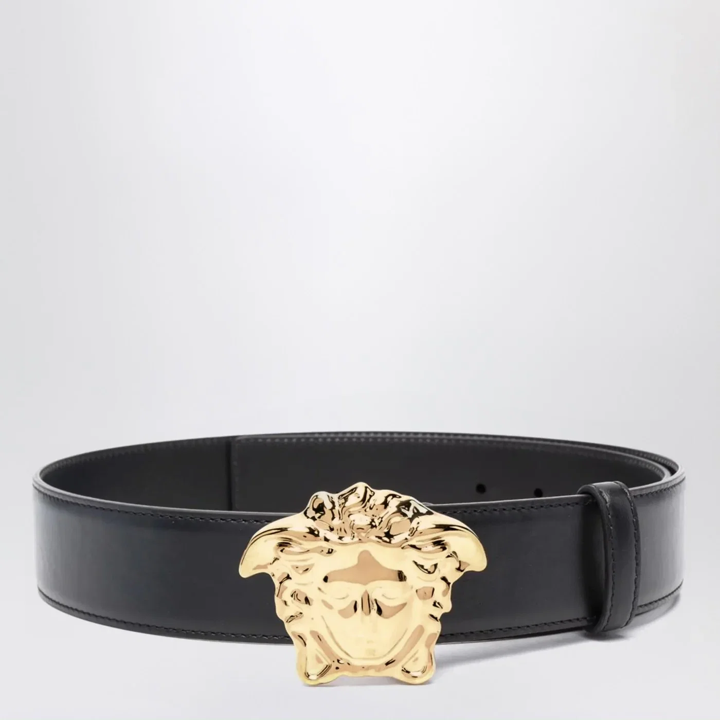 Versace Black belt with Medusa Head buckle