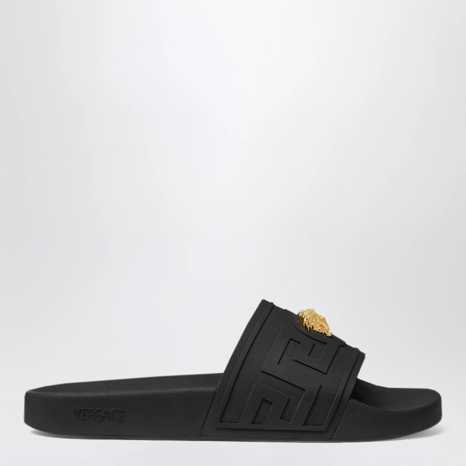 Versace Black La Medusa rubber slides