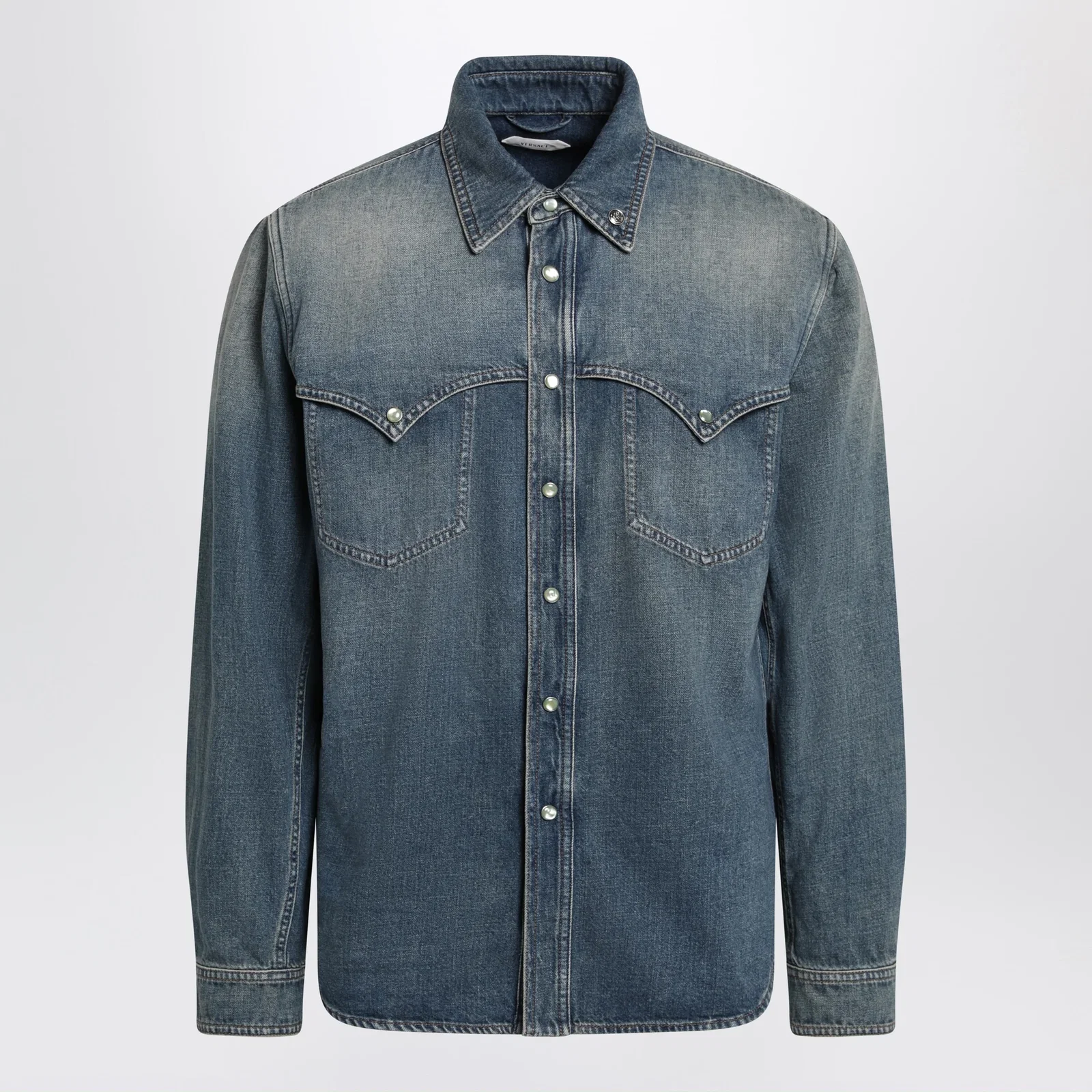 Versace Vintage blue denim shirt
