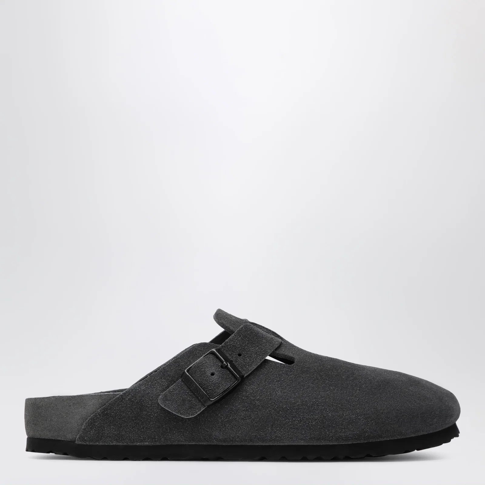 Birkenstock Boston suede clogs in charcoal