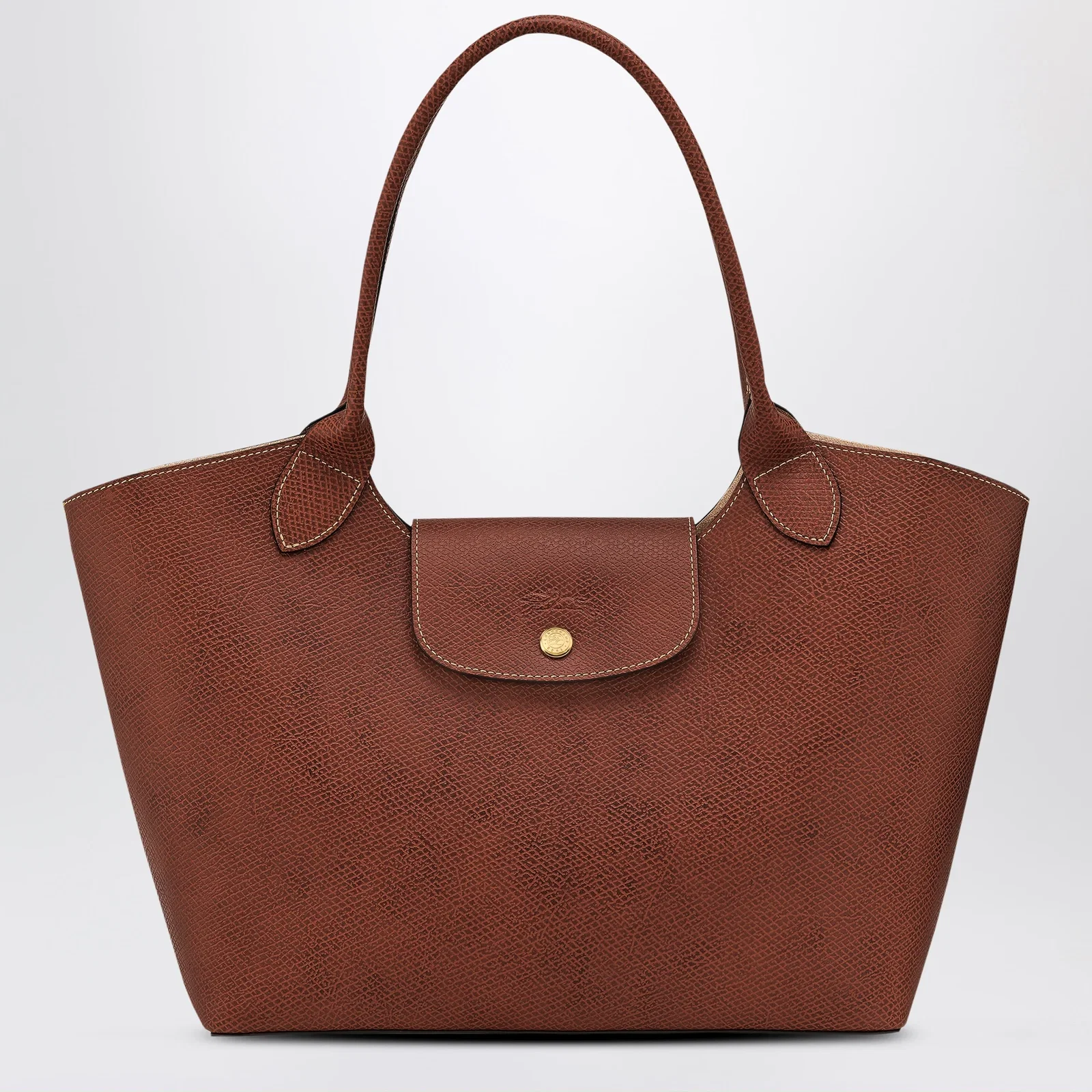 Longchamp L Épure leather shoulder bag brown