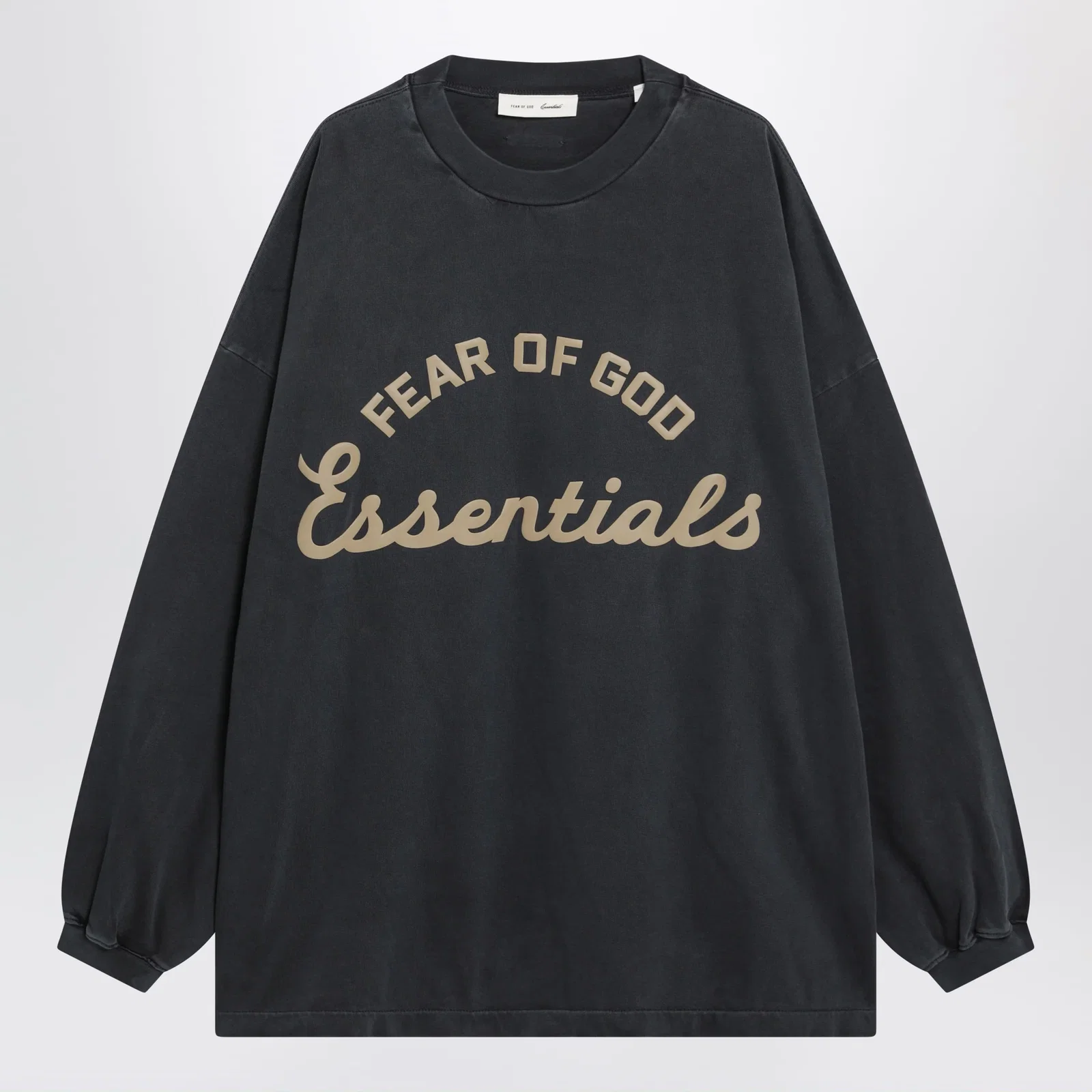 Fear of God Essentials Training 90s long-sleeve grey cotton jersey T-shirt