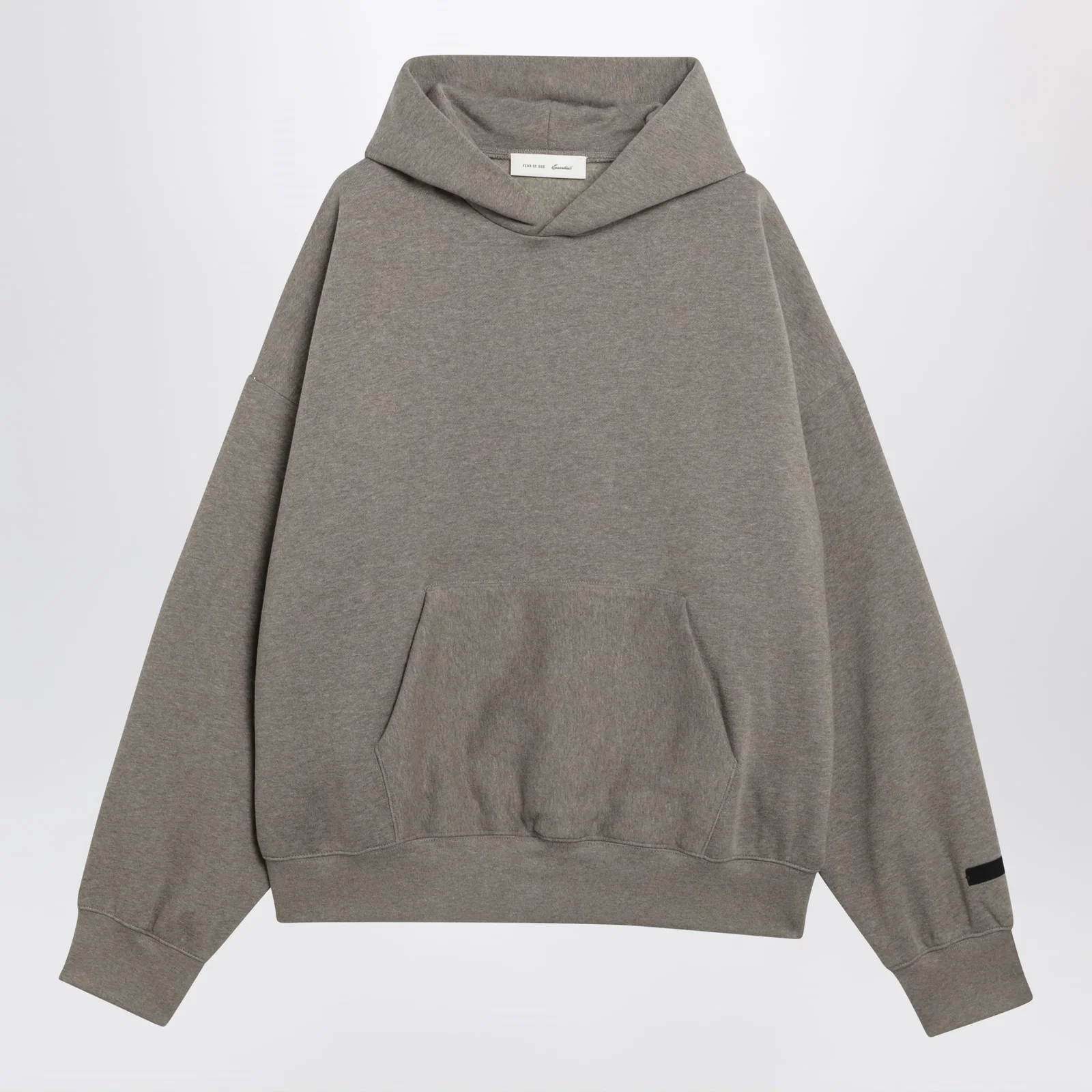 Fear of God Essentials Taupe cotton fleece hoodie