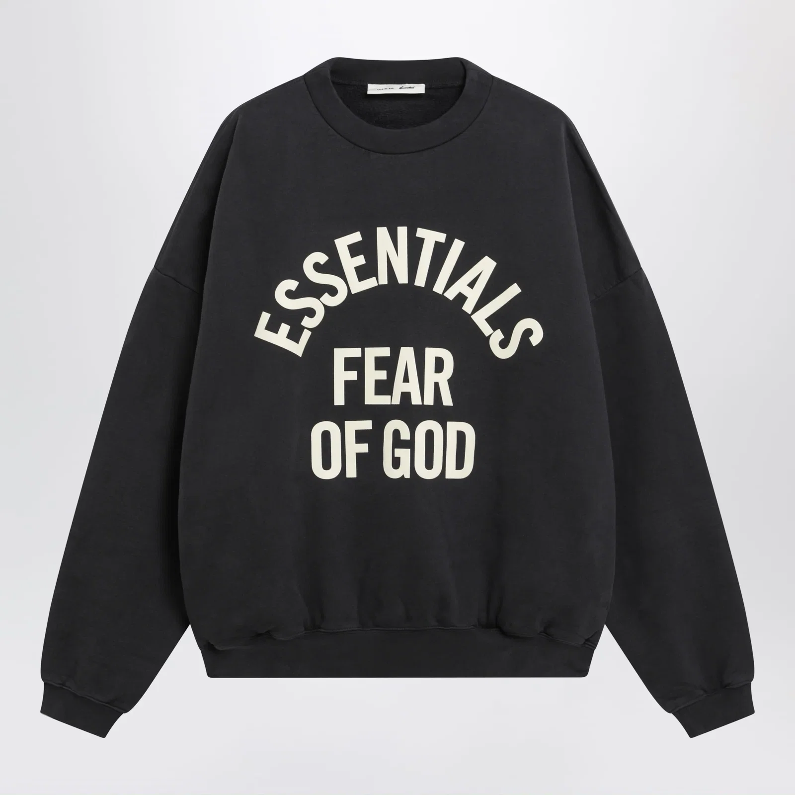 Fear of God Essentials Black cotton crewneck sweatshirt