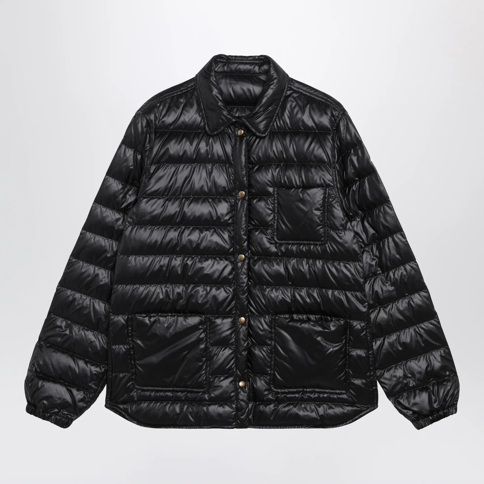 Moncler Black Fouine Down Shirt Jacket