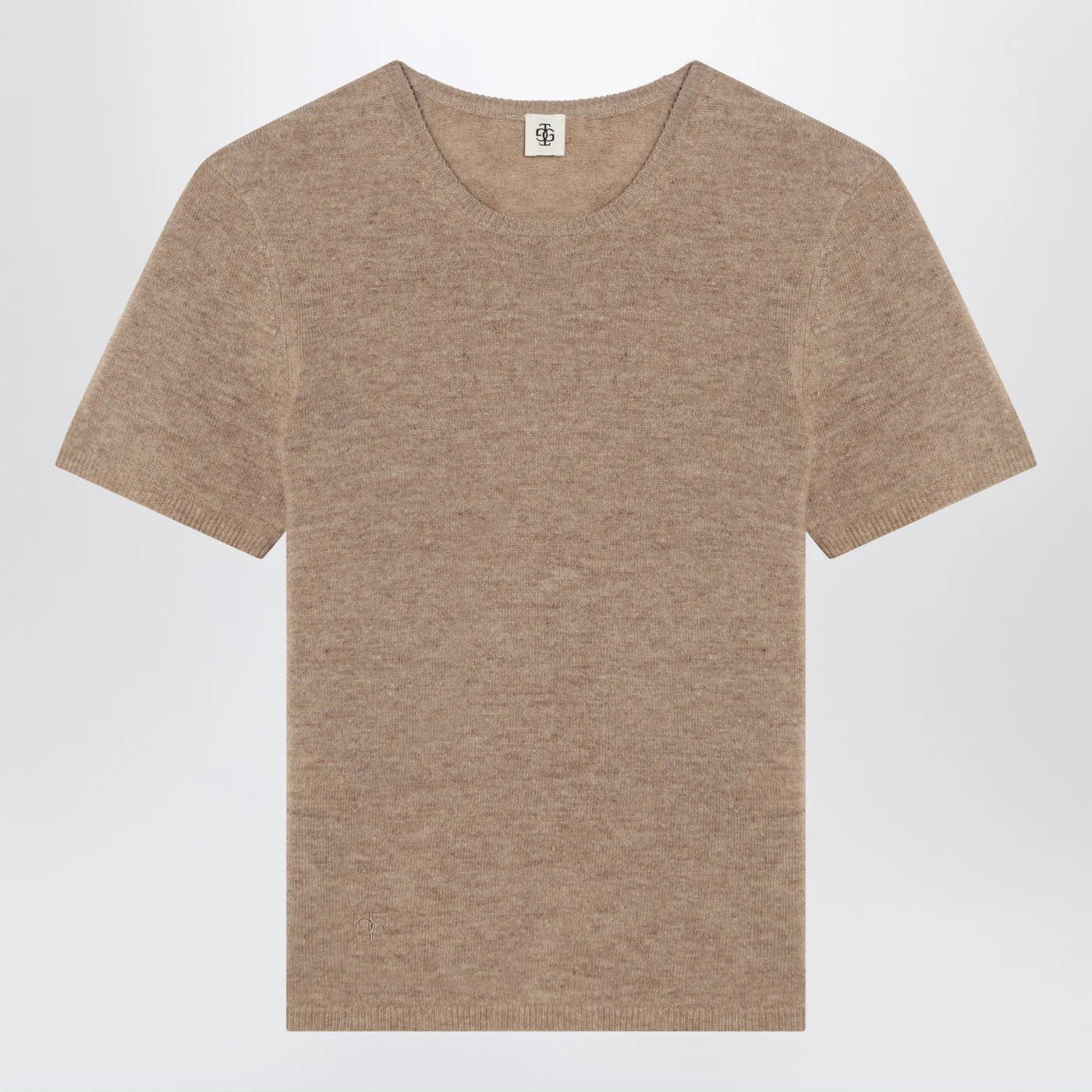 the garment Camel colour Como sweater in wool