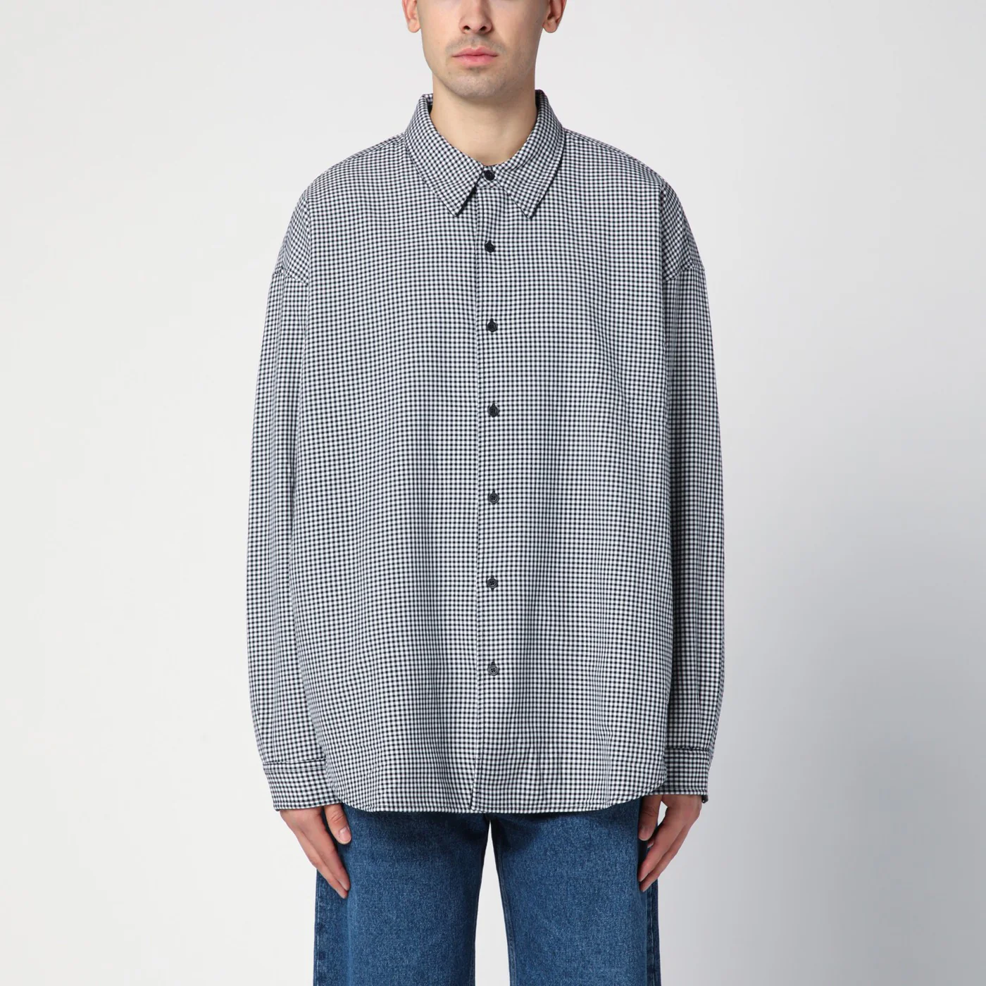 New Amsterdam Surf Association Wool blend checked shirt