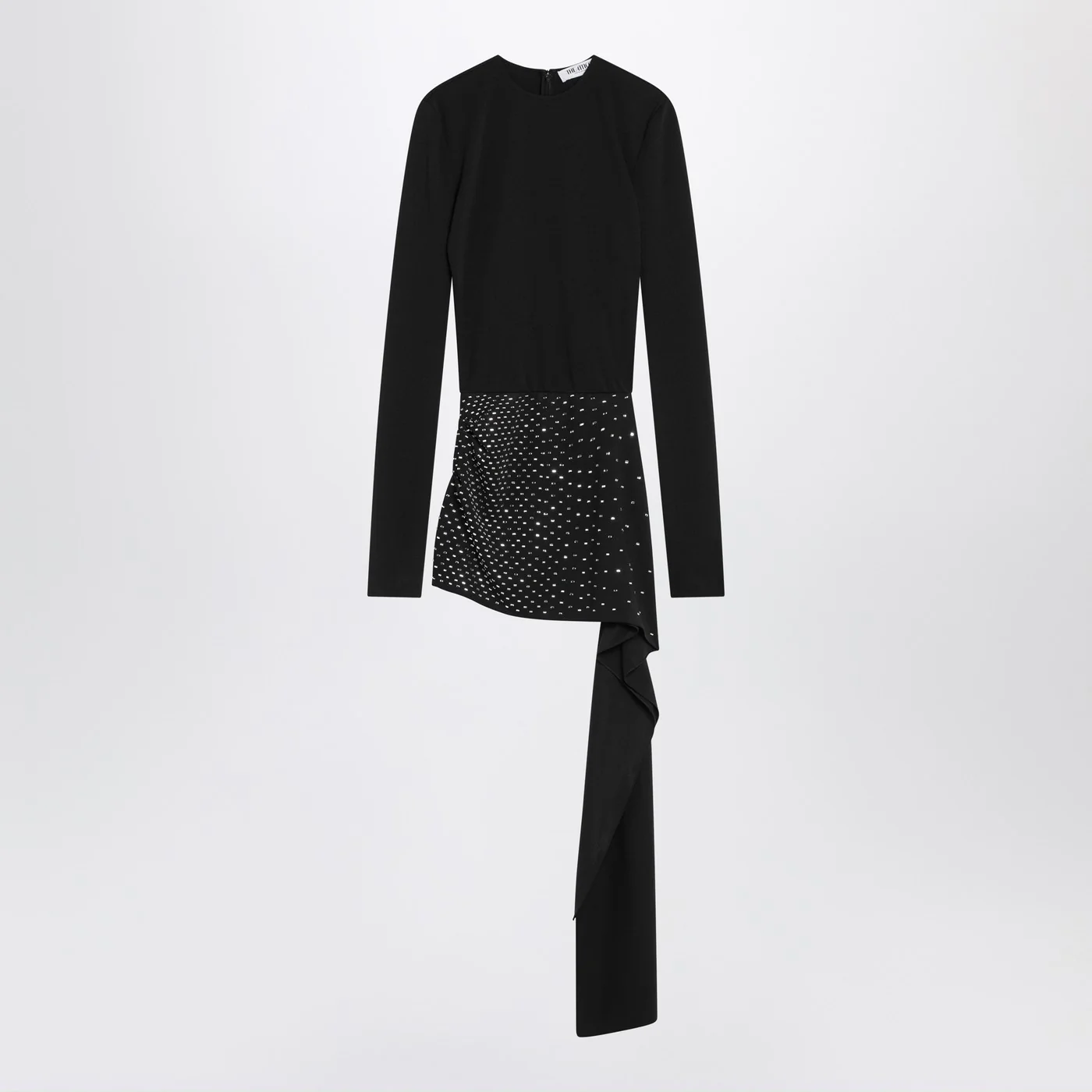 The Attico Mini black dress with thermostrass