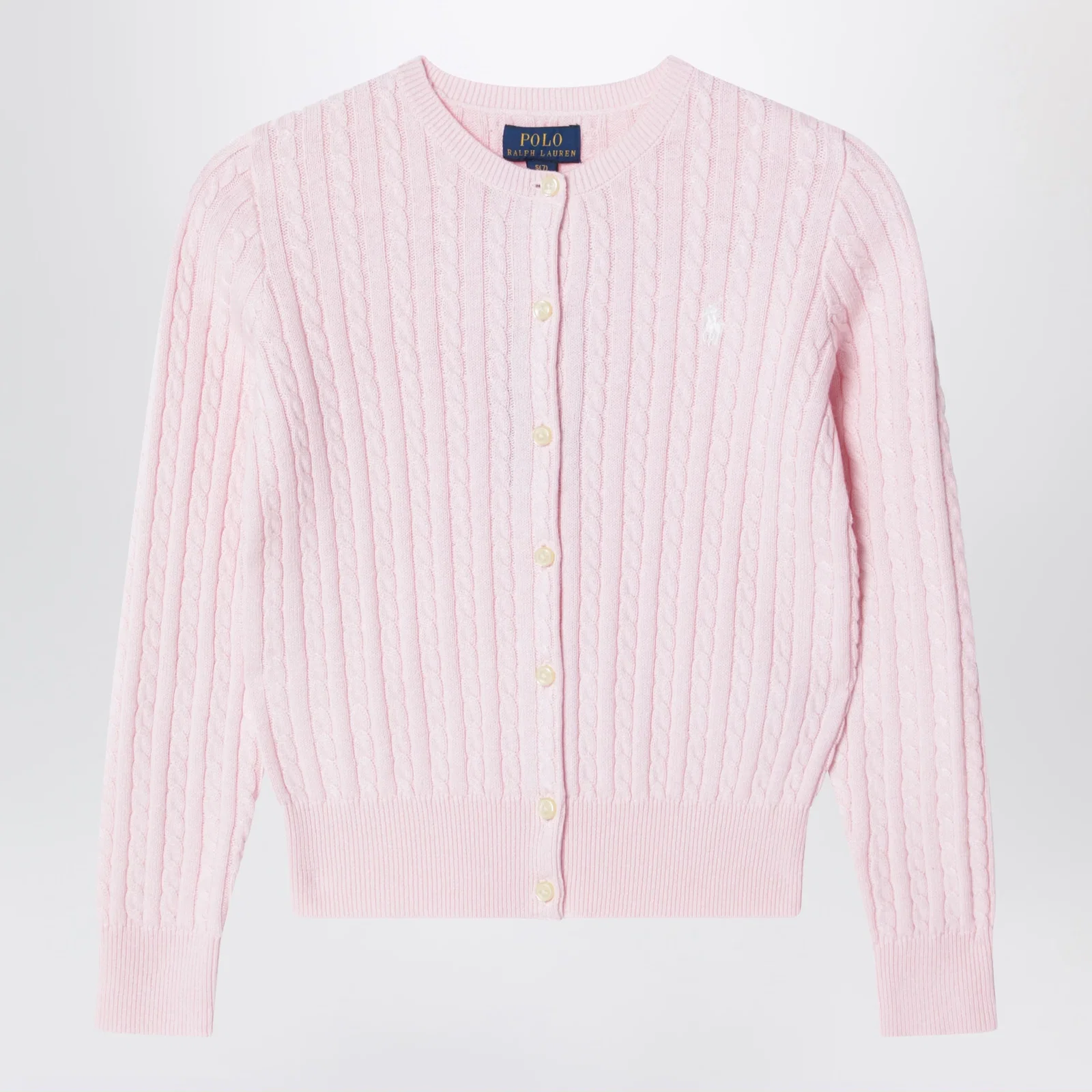 Polo Ralph Lauren Pink fine cable-knit cotton cardigan