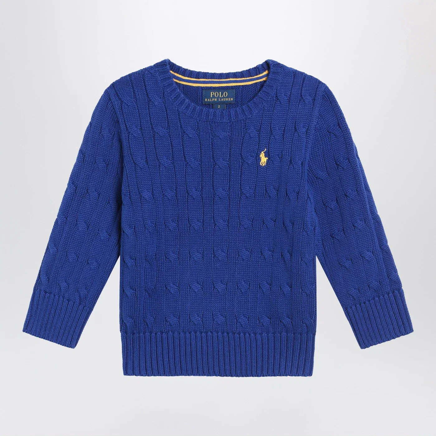 Polo Ralph Lauren Bright blue cable-knit crewneck sweater