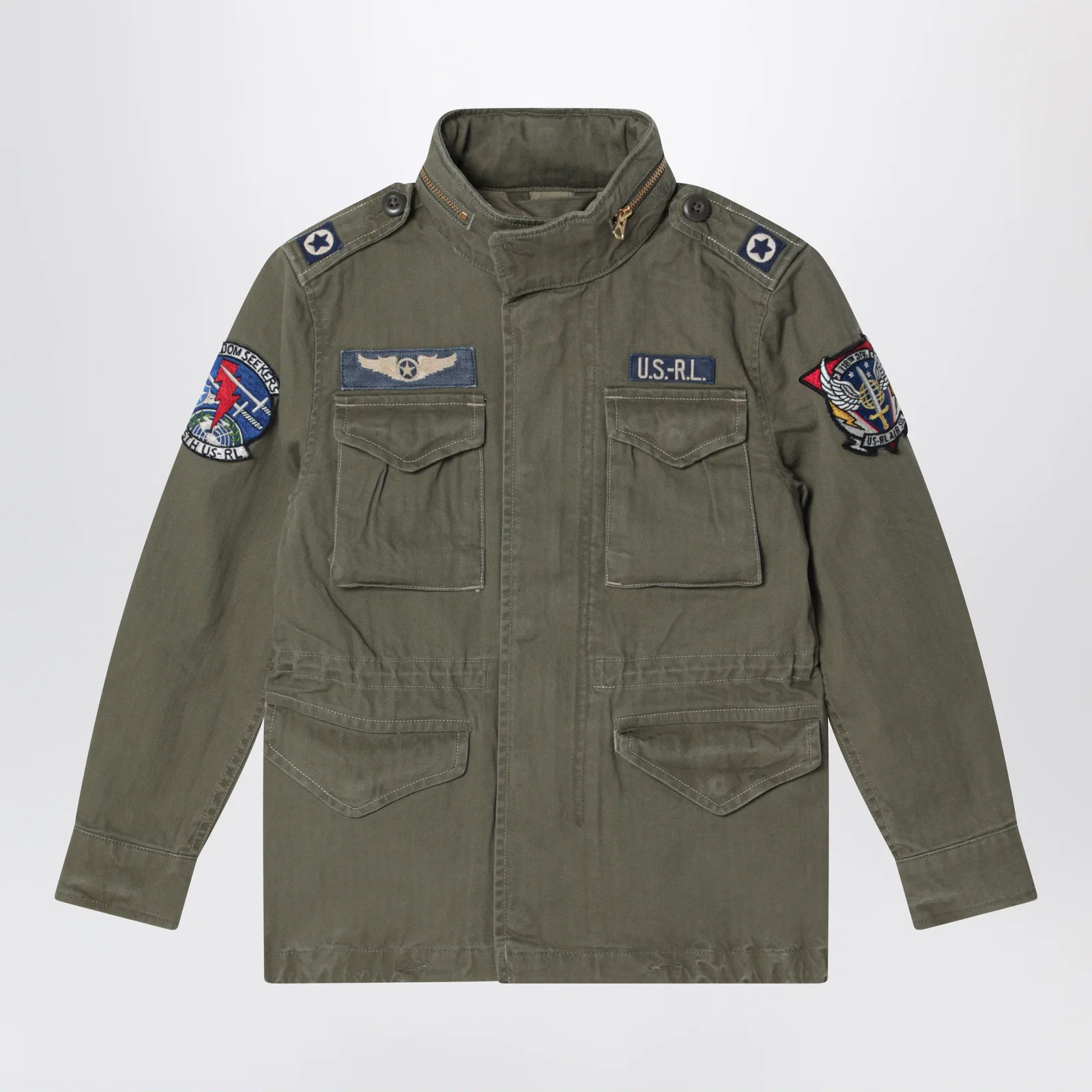 Polo Ralph Lauren Military jacket in olive green cotton canvas