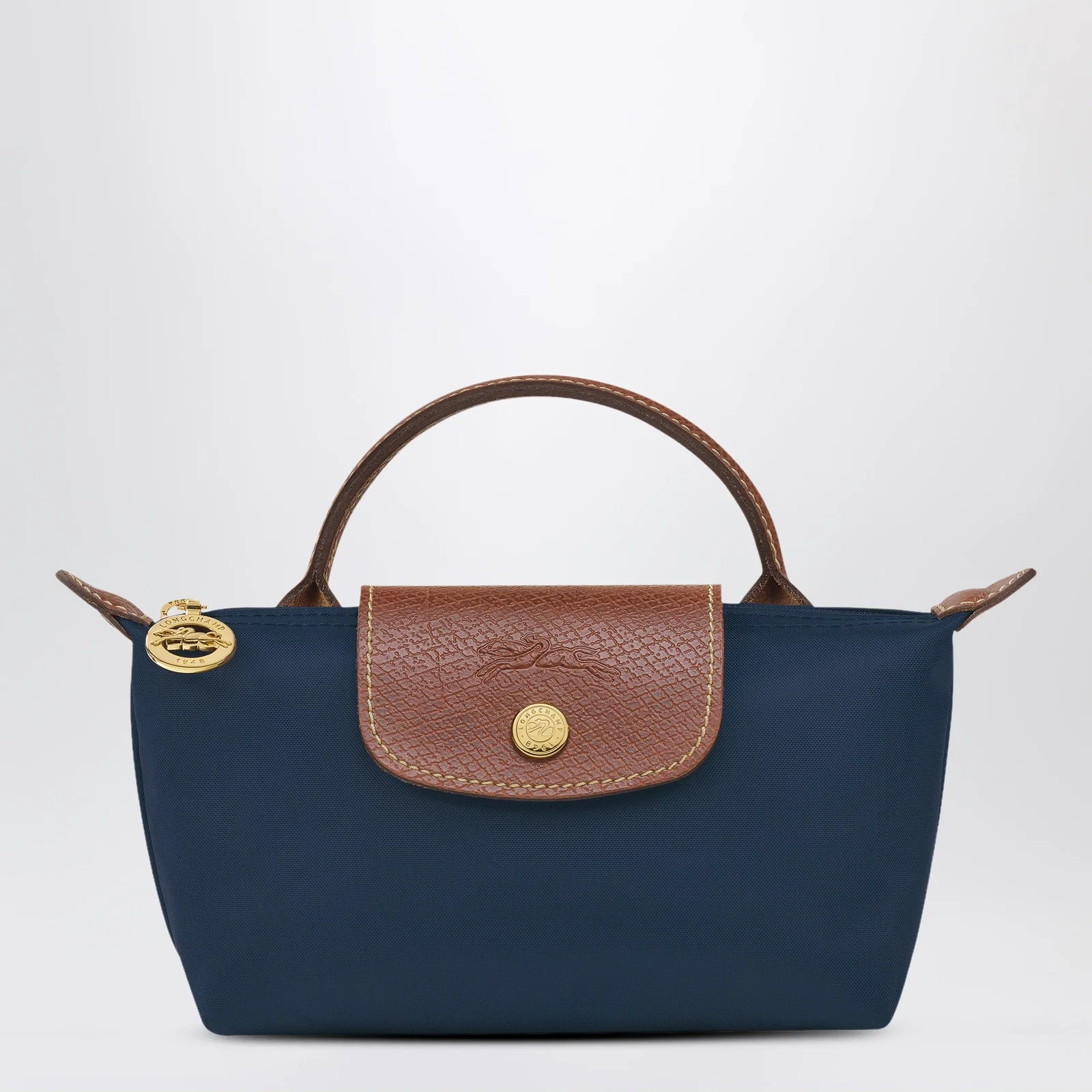 Longchamp Le Pliage Original Pebble clutch bag marine