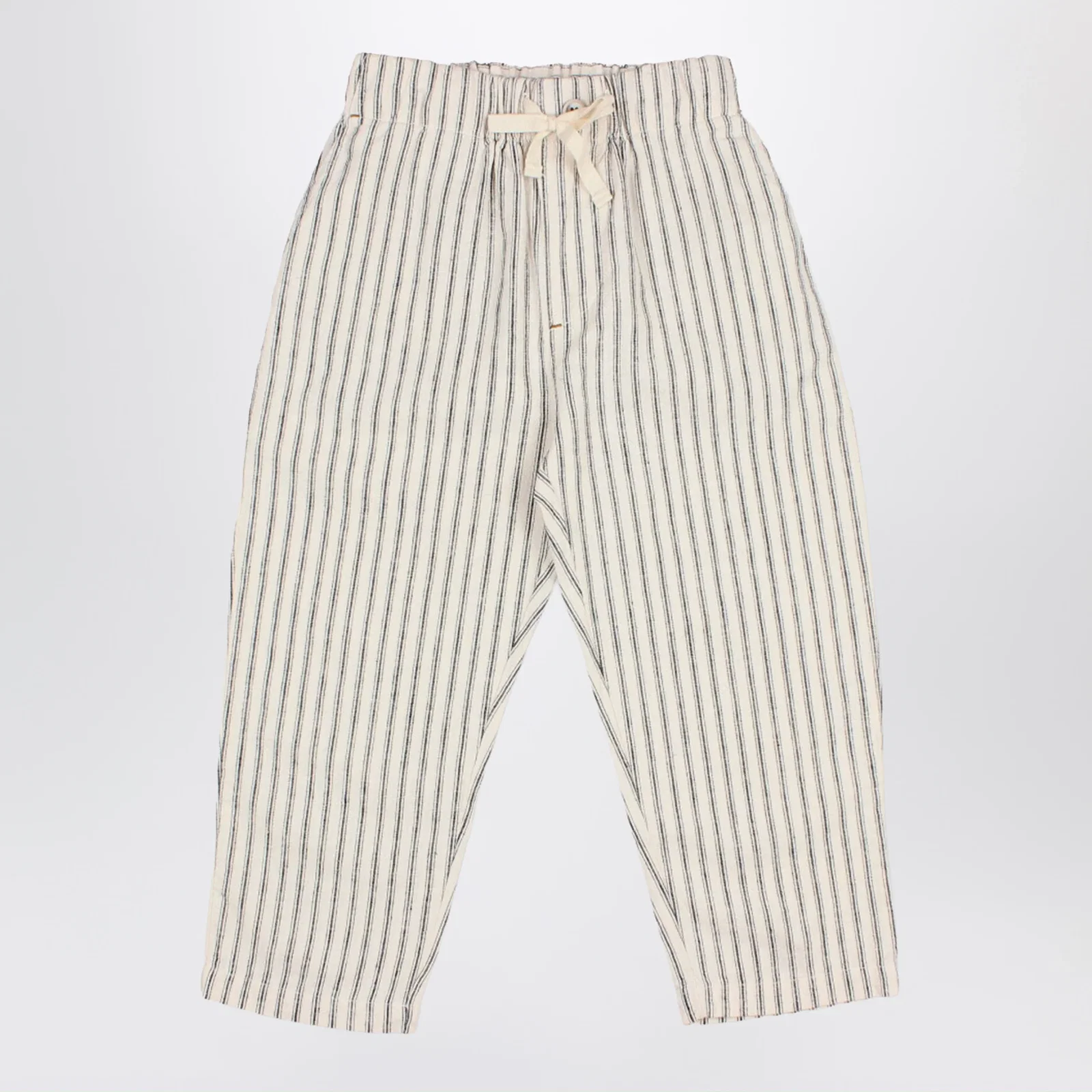 Búho Striped linen blend trousers