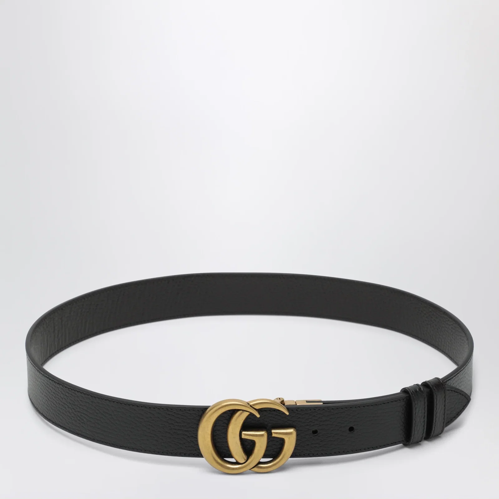 GUCCI Reversible Black/Brown Leather Belt with Double G Buckle