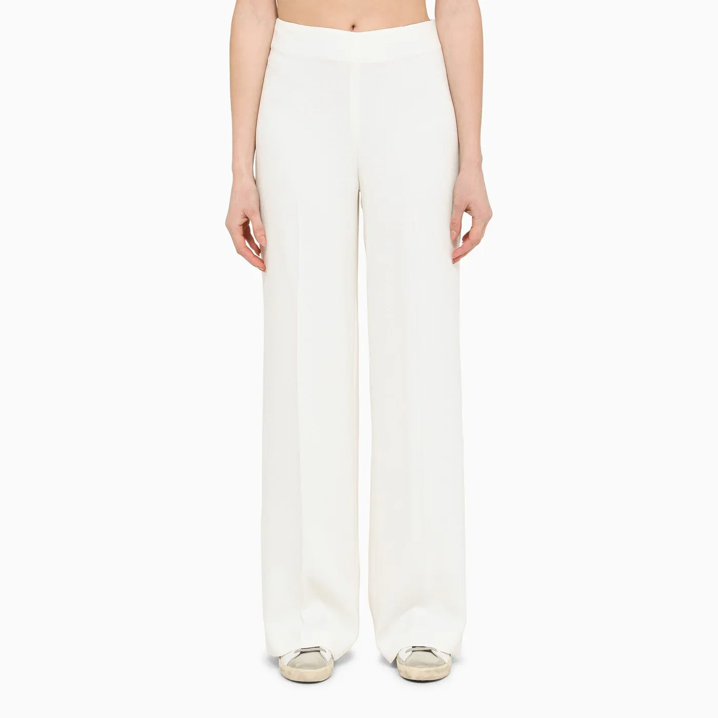 Stella McCartney Wide cream trousers