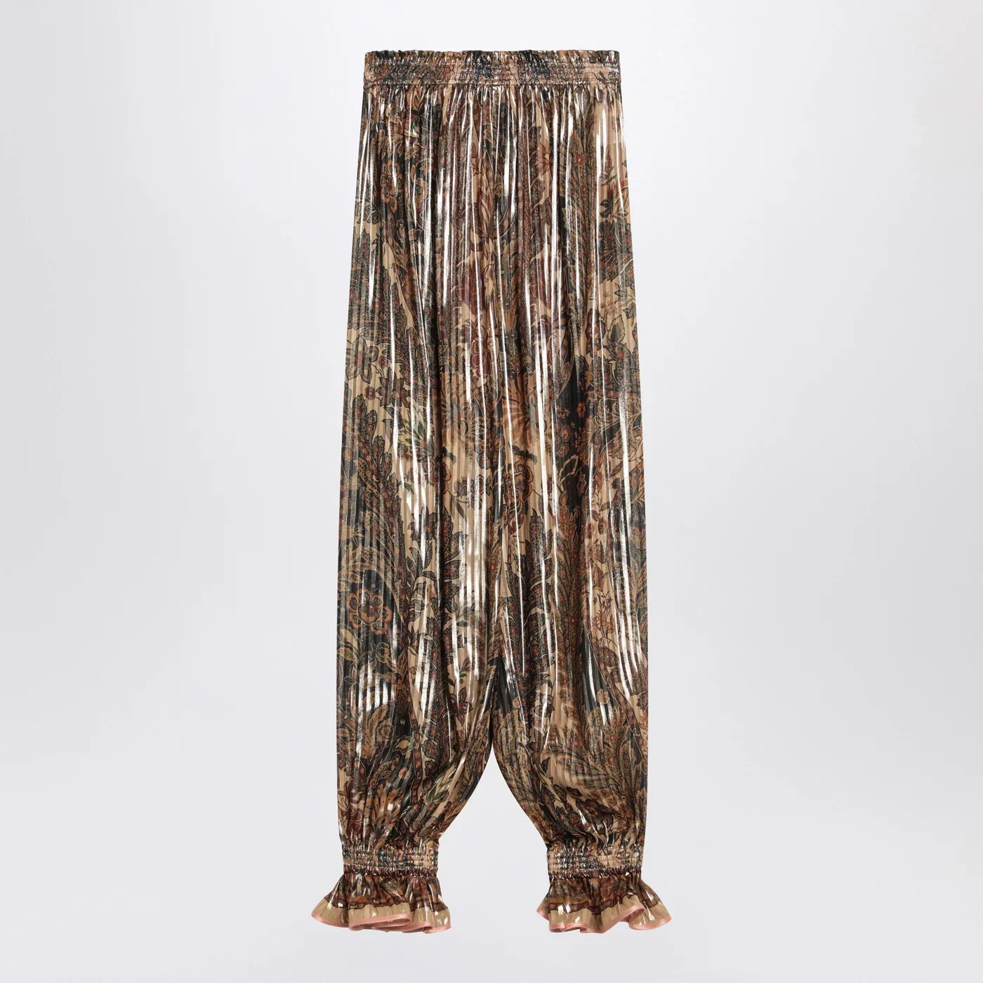 Valentino Pleated silk-blend trousers