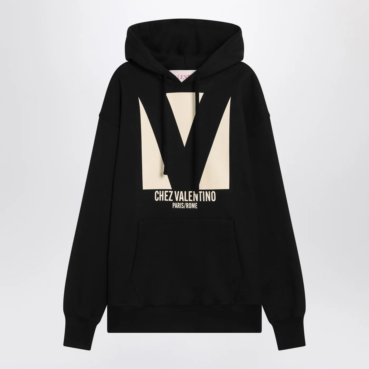 Black sweatshirt with Chez Valentino print