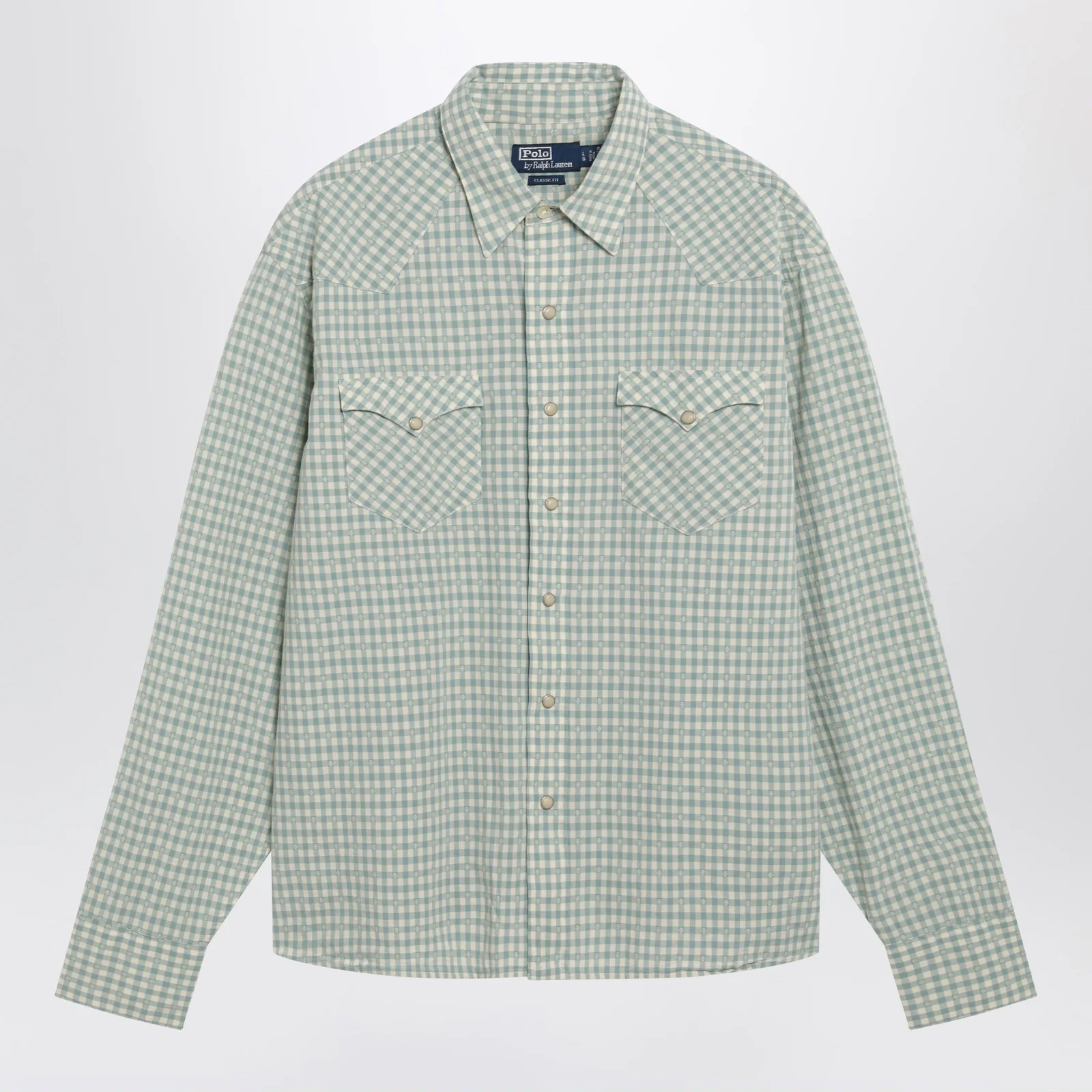 Polo Ralph Lauren White/green Classic-Fit madras western shirt