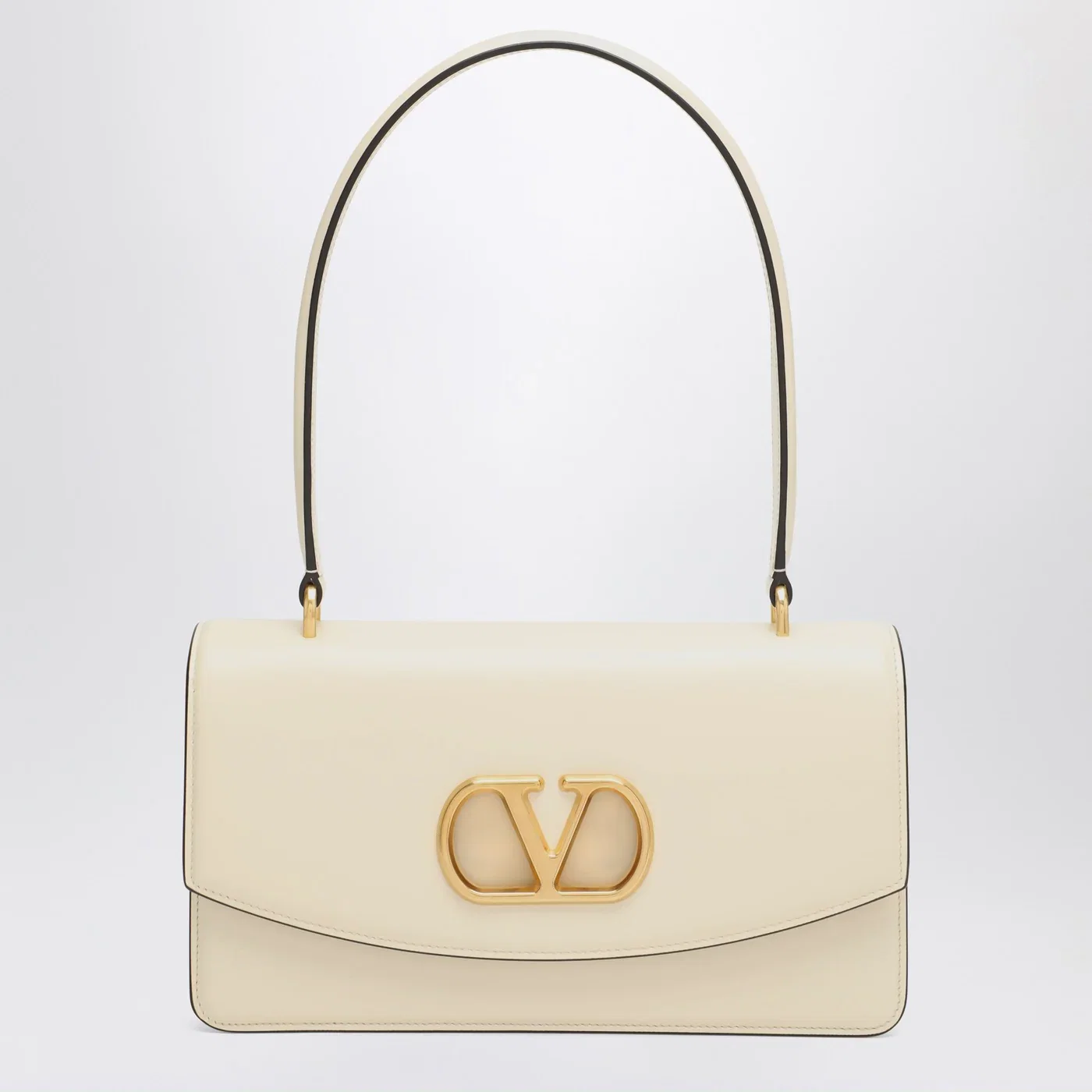 Valentino Garavani Vain bag in butter White glossy calfskin